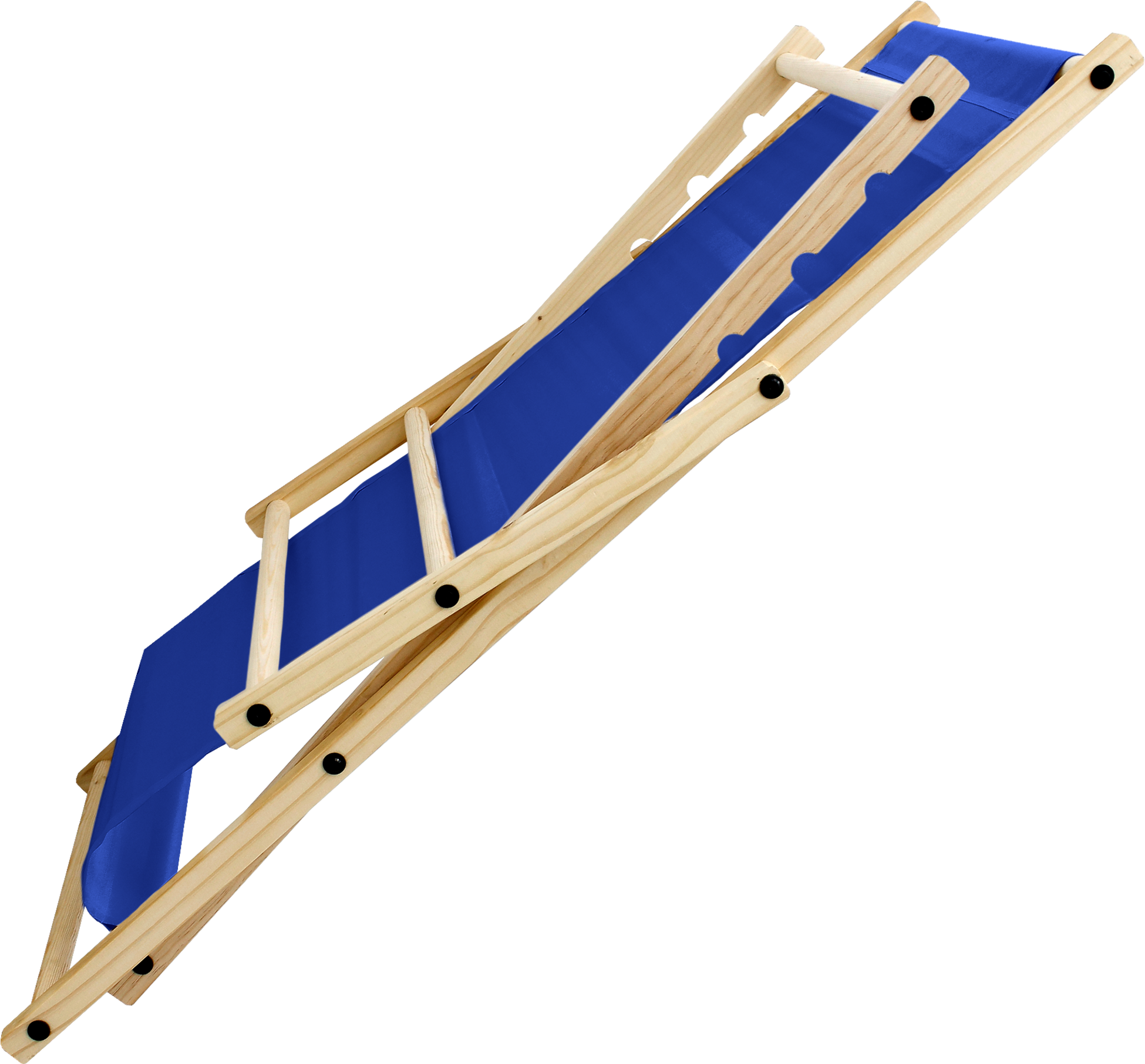 ECD GERMANY, Ecd Germany Set Of 2 Foldable Wooden Deck Chair Garden Sun Lounger Blue Reclining