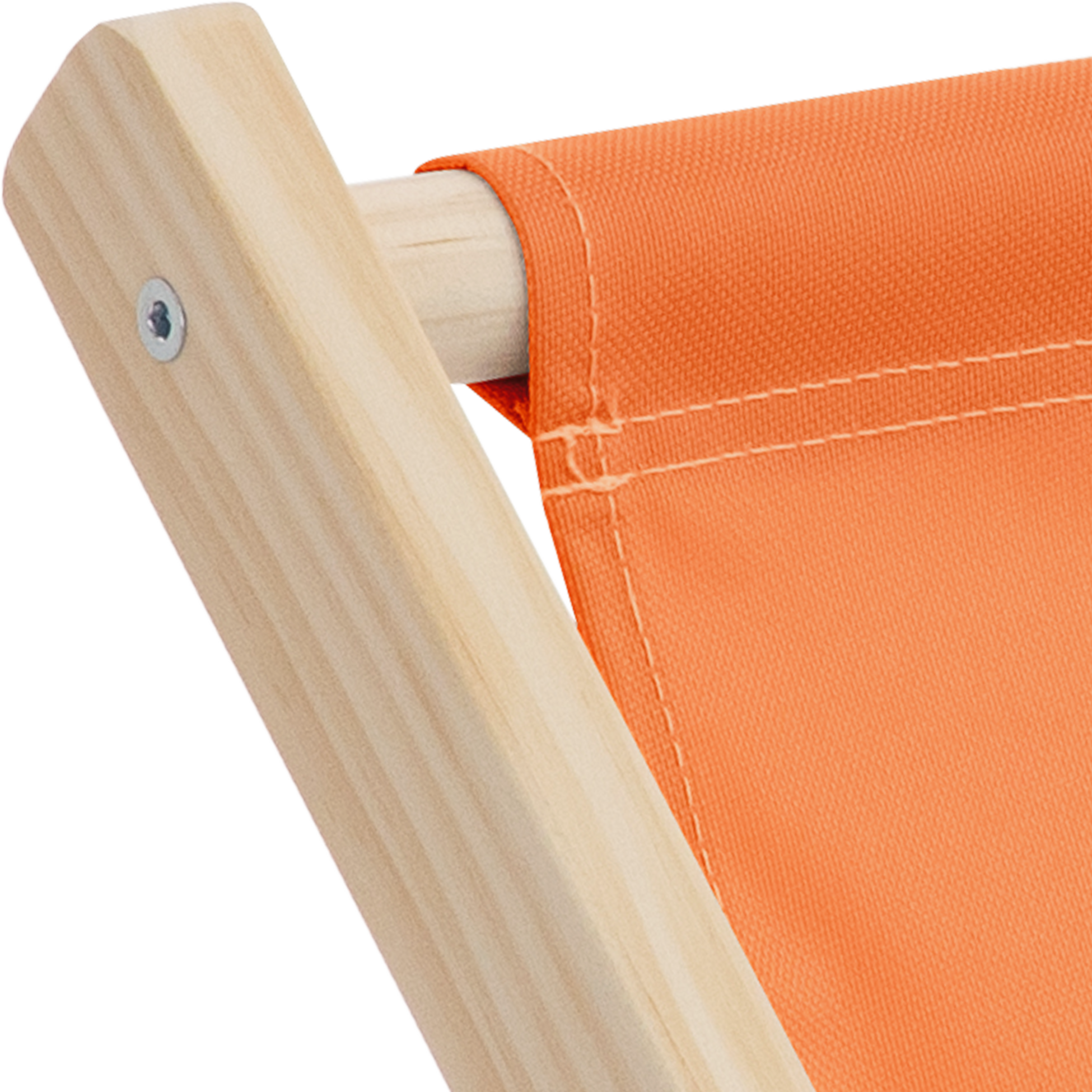 ECD GERMANY, Ecd Germany Set Of 2 Foldable Wooden Deck Chair Garden Sun Lounger Orange Reclining Beach Chair