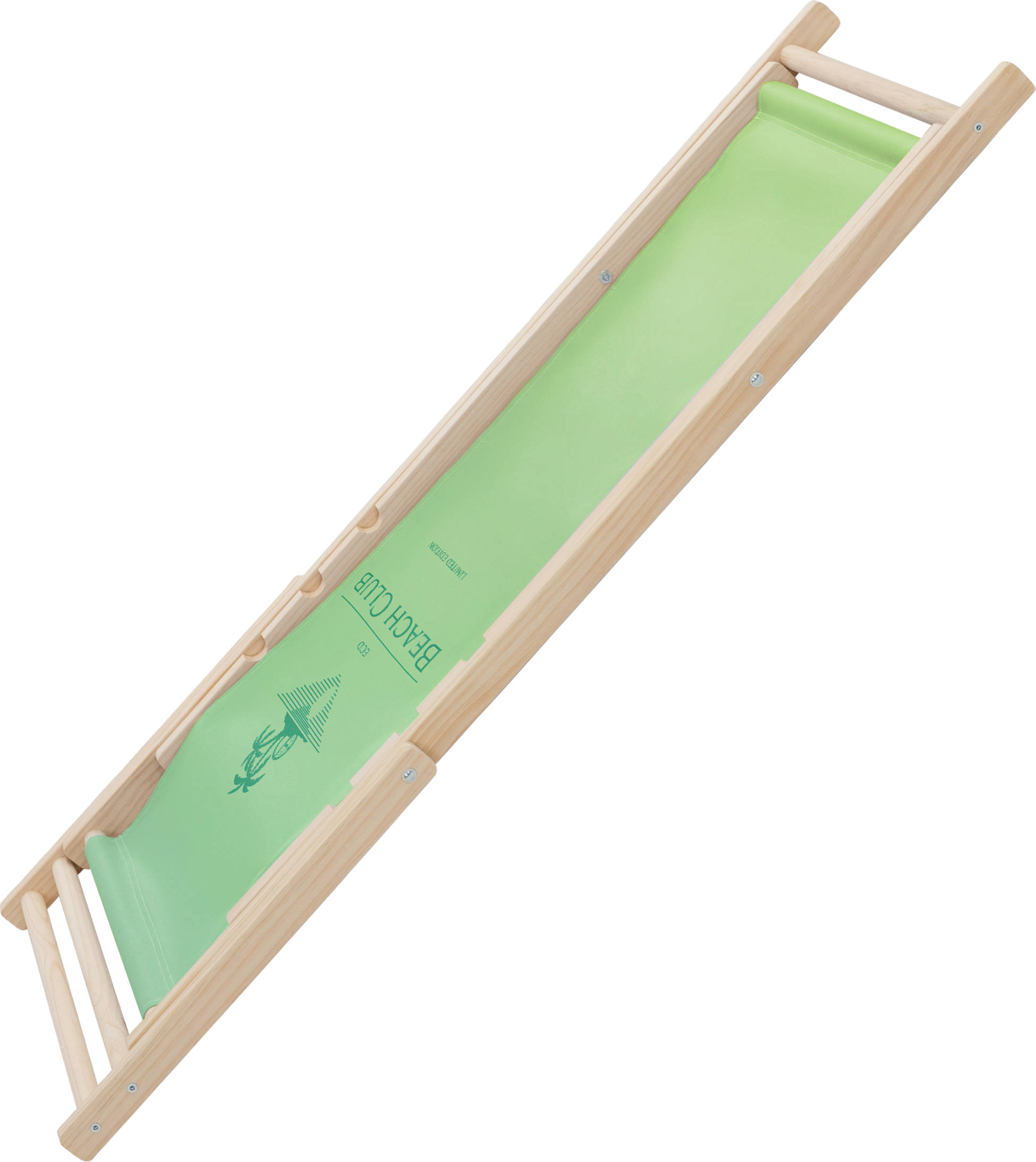 ECD GERMANY, Ecd Germany Set Of 2 Folding Deck Chair Beach Club Green,sunbed Wooden Beach Lounger With 3 Position