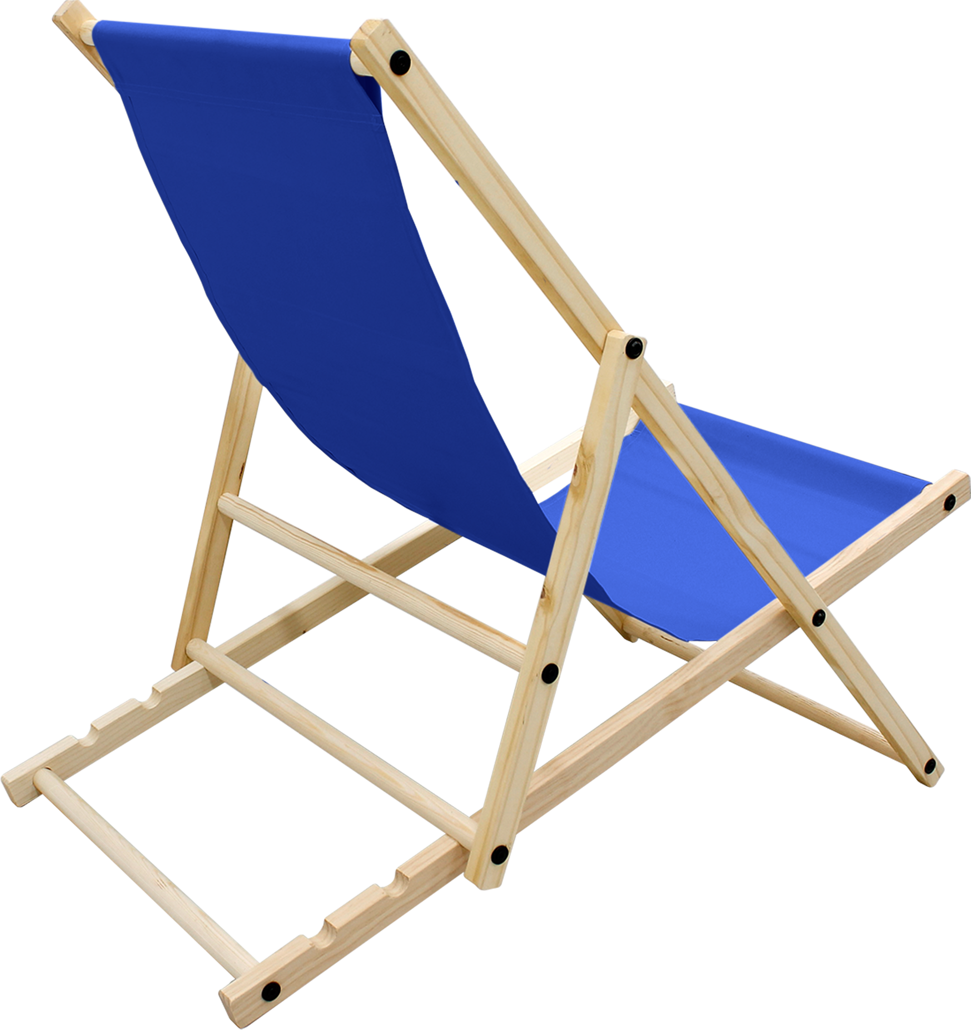 ECD GERMANY, Ecd Germany Set Of 3 Foldable Wooden Deck Chair Garden Sun Lounger Blue Reclining