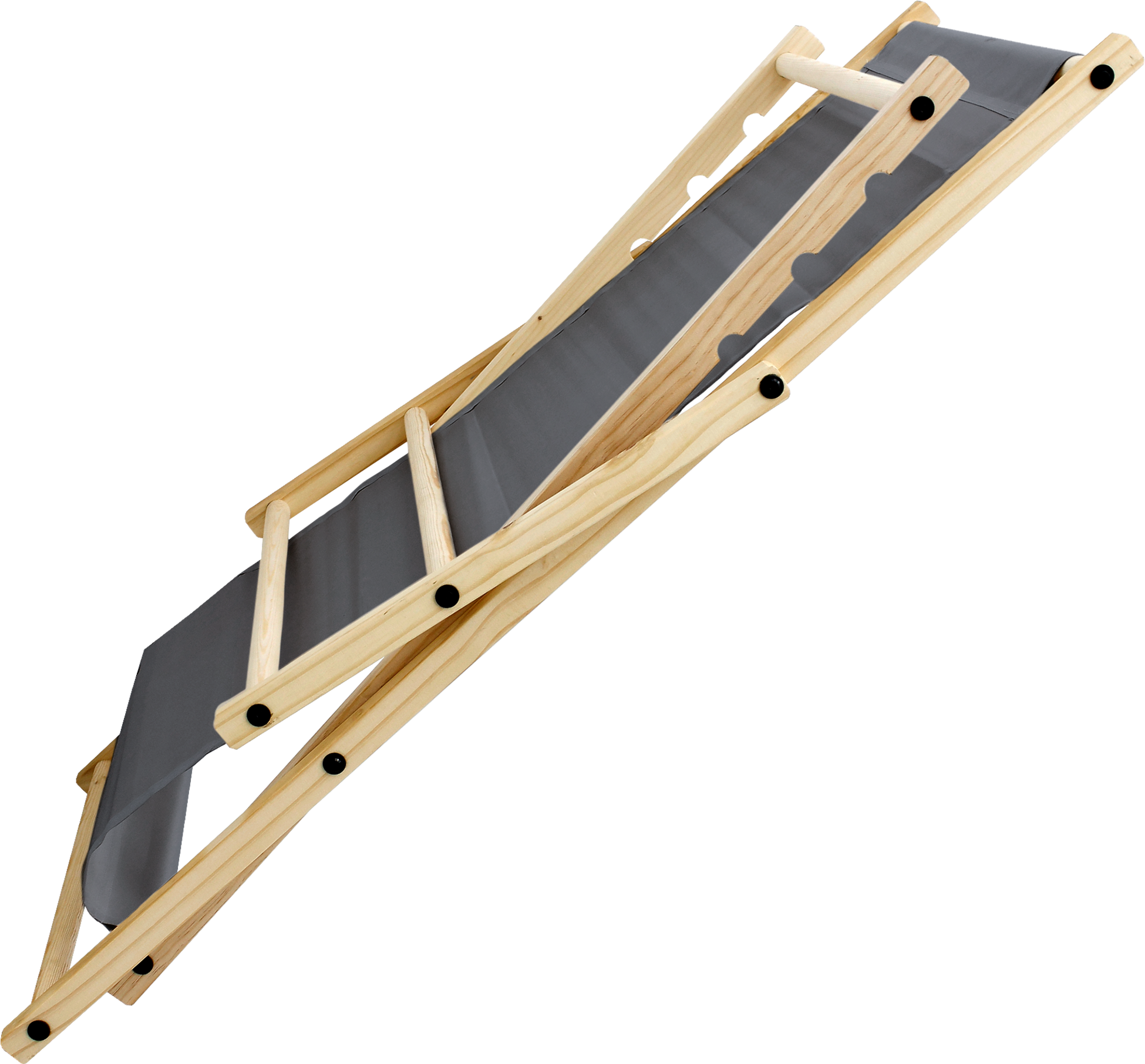 ECD GERMANY, Ecd Germany Set Of 4 Foldable Wooden Deck Chair Garden Sun Lounger Anthracite Reclining