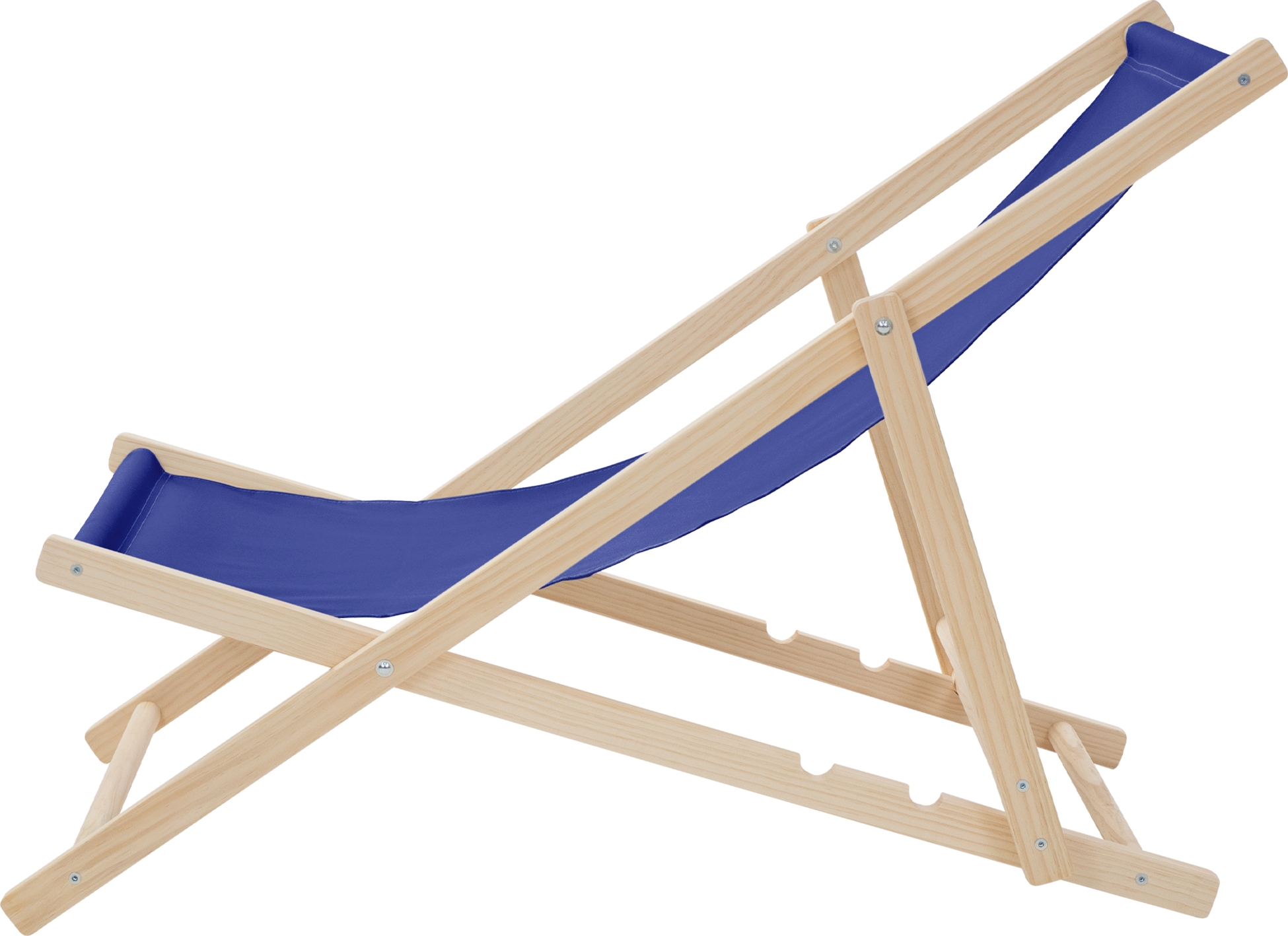 ECD GERMANY, Ecd Germany Set Of 4 Foldable Wooden Deck Chair Garden Sun Lounger Blue Reclining