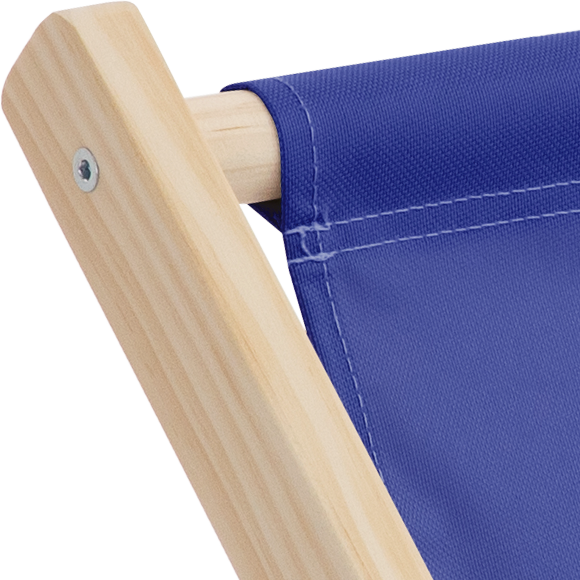ECD GERMANY, Ecd Germany Set Of 4 Foldable Wooden Deck Chair Garden Sun Lounger Blue Reclining