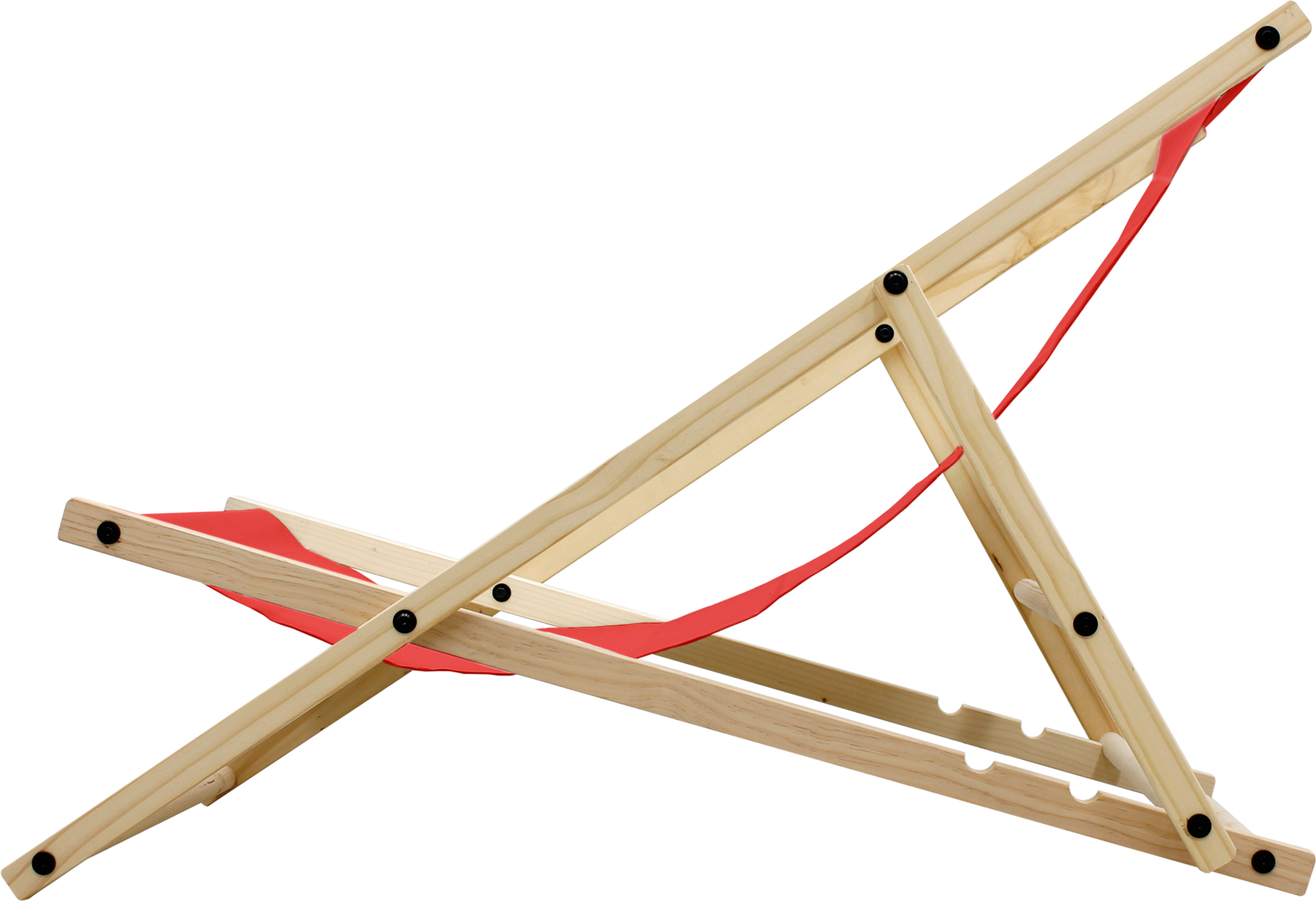 ECD GERMANY, Ecd Germany Set Of 4 Foldable Wooden Deck Chair Garden Sun Lounger Red Reclining