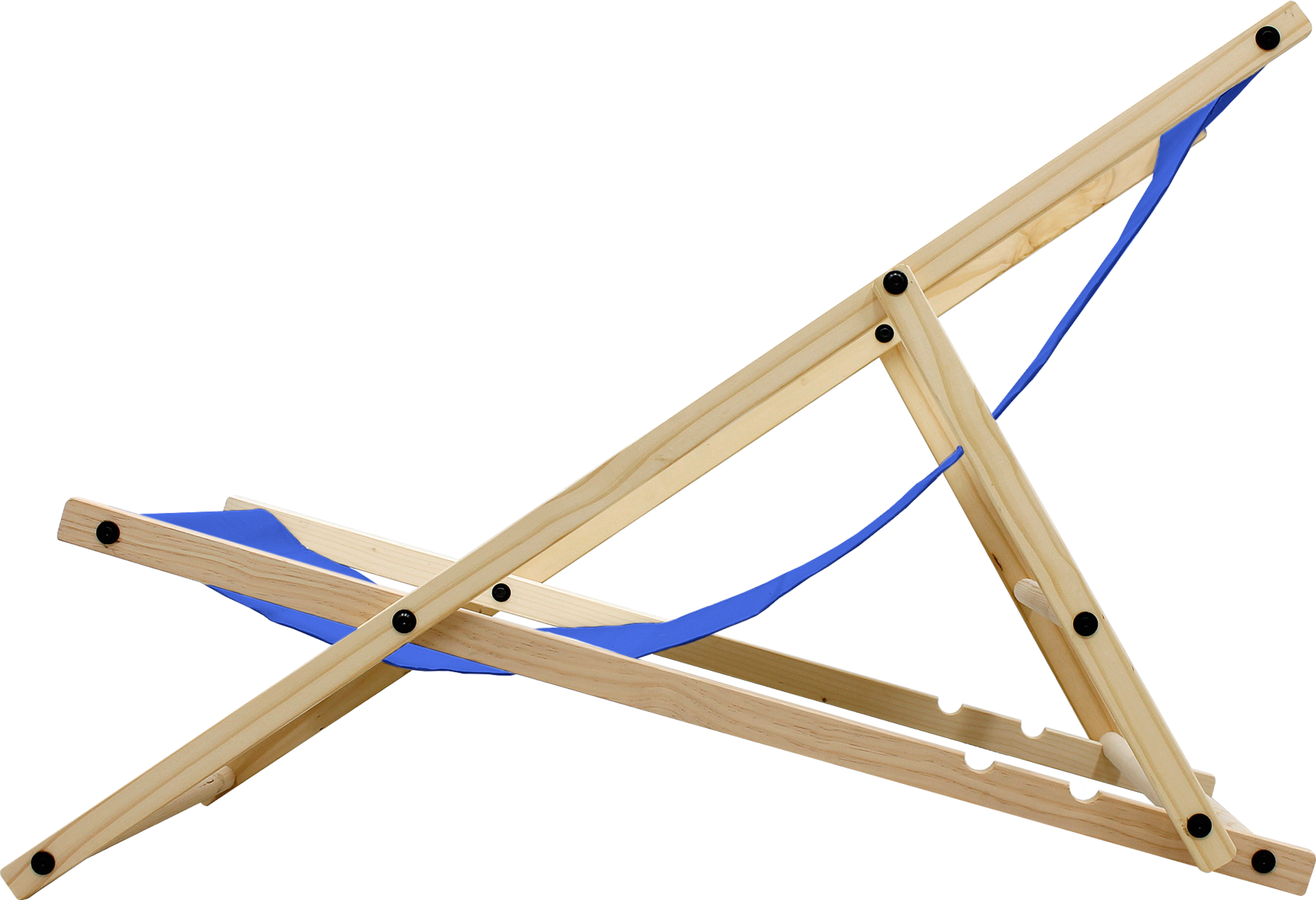 ECD GERMANY, Ecd Germany Set Of 5 Foldable Wooden Deck Chair Garden Sun Lounger Blue Reclining