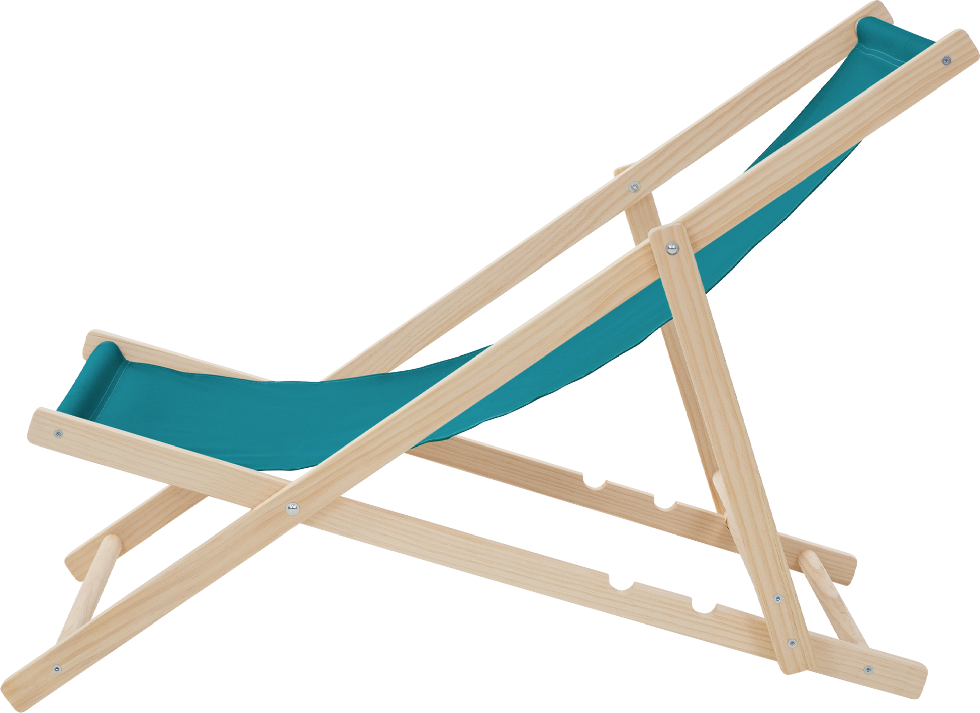 ECD GERMANY, Ecd Germany Set Of 5 Foldable Wooden Deck Chair Garden Sun Lounger Turquoise Reclining