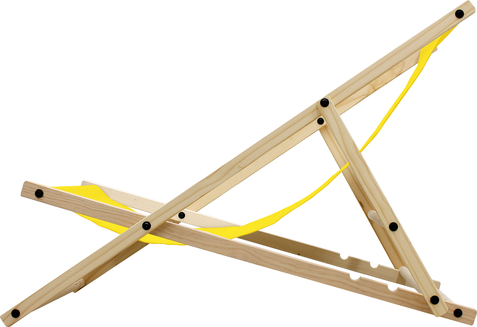 ECD GERMANY, Ecd Germany Set Of 5 Foldable Wooden Deck Chair Garden Sun Lounger Yellow Reclining