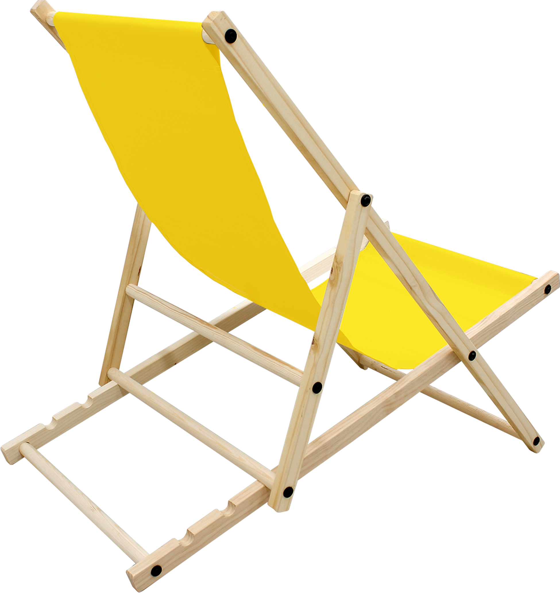 ECD GERMANY, Ecd Germany Set Of 5 Foldable Wooden Deck Chair Garden Sun Lounger Yellow Reclining