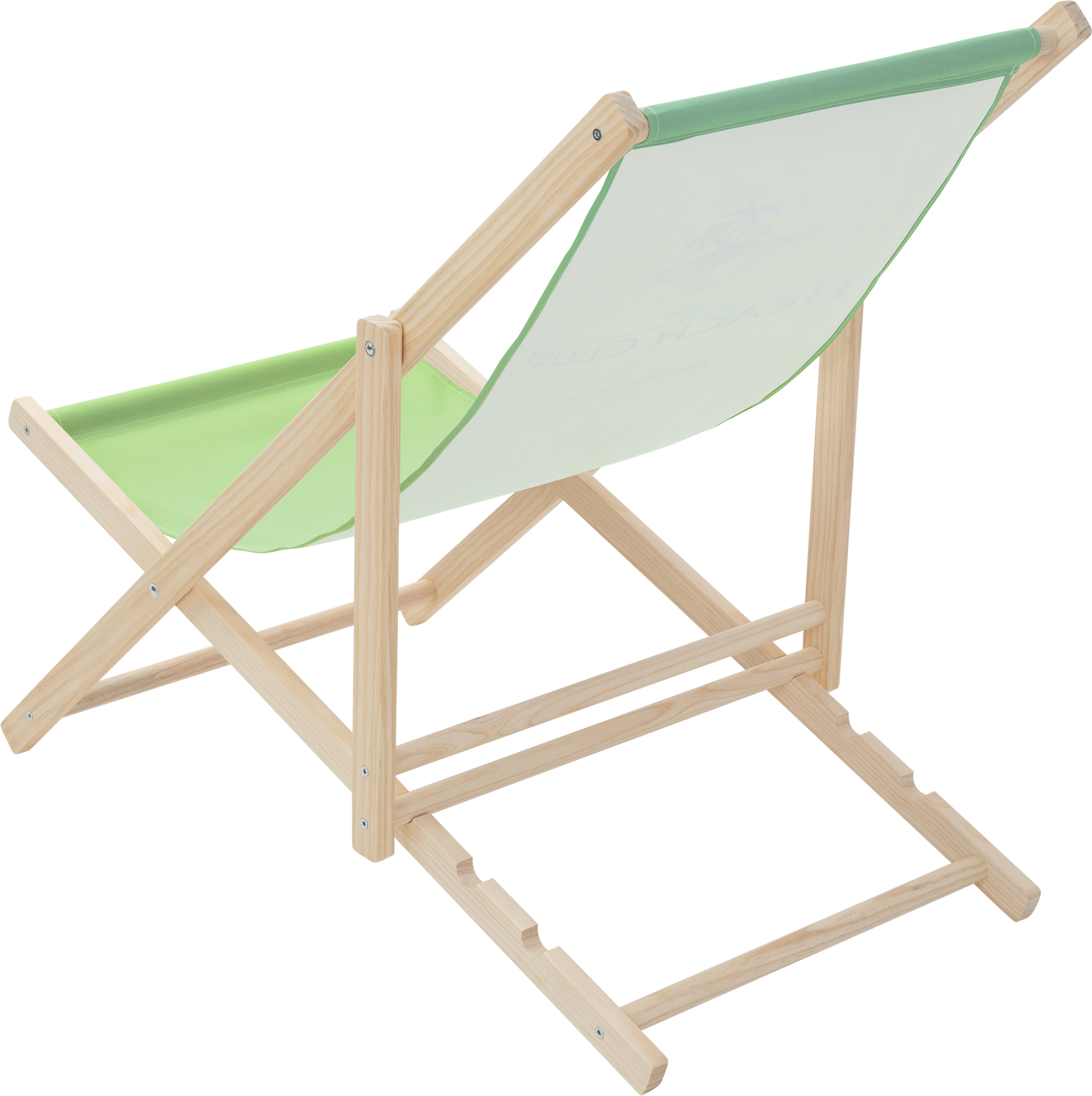 ECD GERMANY, Ecd Germany Set Of 5 Folding Deck Chair Beach Club Green,sunbed Wooden Beach Lounger With 3 Position