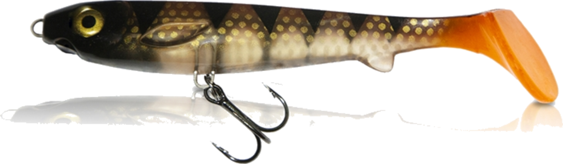 EJ LURES, Ej Lures Flatnose Shad Jr Transparent Perch With Stinger 15cm, 2-pack