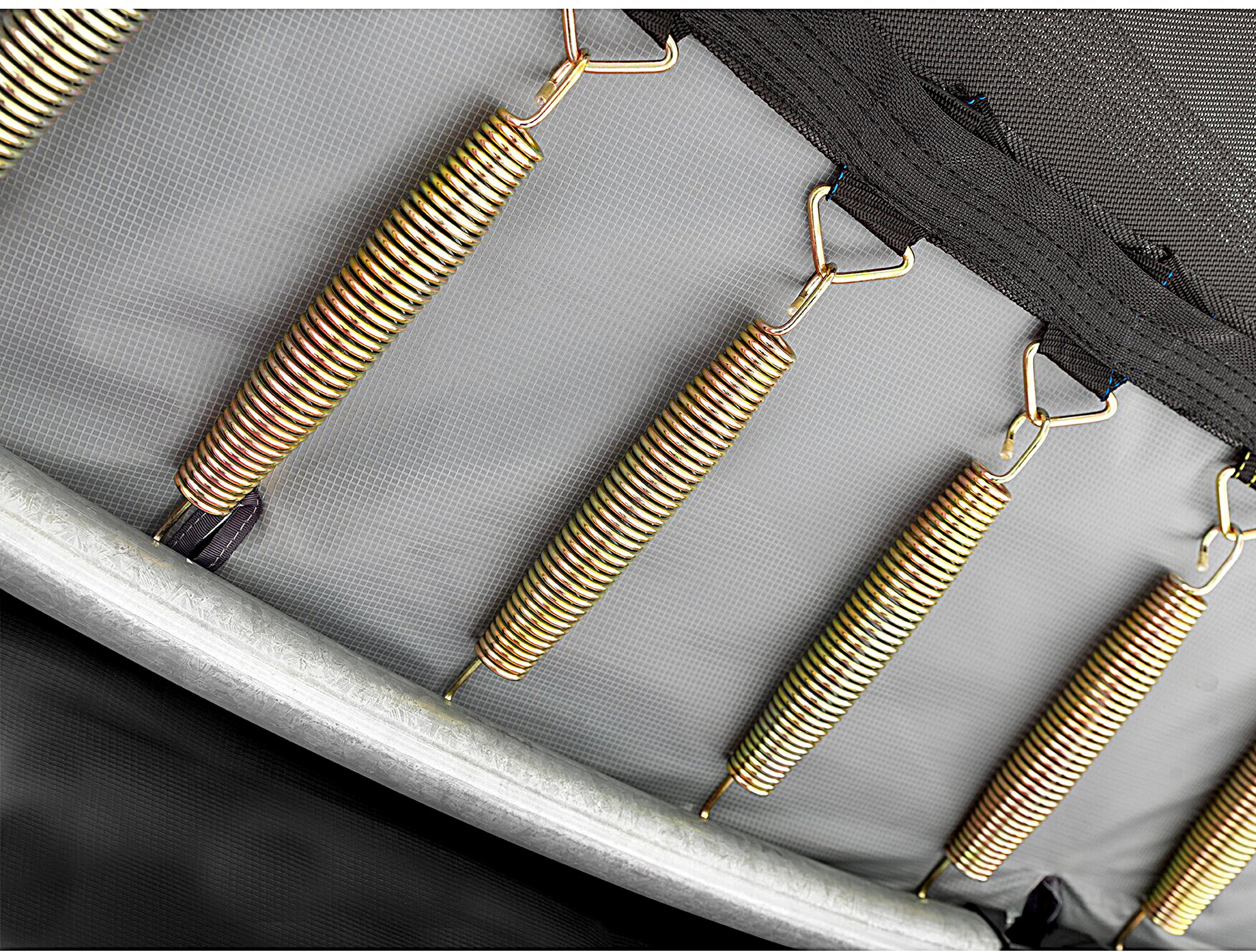 EXIT, Elegant Premium Nedgrävd Studsmatta 214x366cm Med Deluxe Skyddsnät - Svart