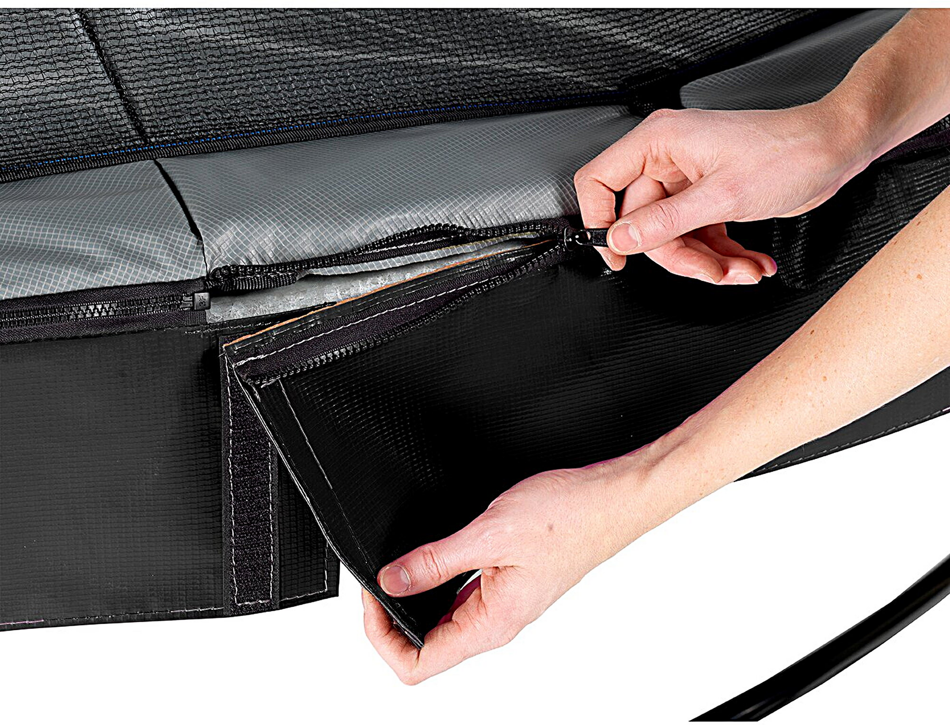 EXIT, Elegant Premium Studsmatta &Oslash;253cm Med Deluxe Skyddsn&auml;t - Svart