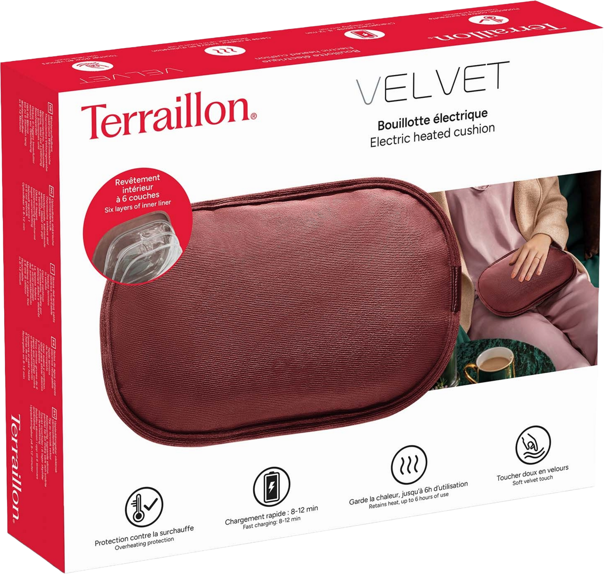 TERRAILLON, Elektrisk Värmekudde Velvet