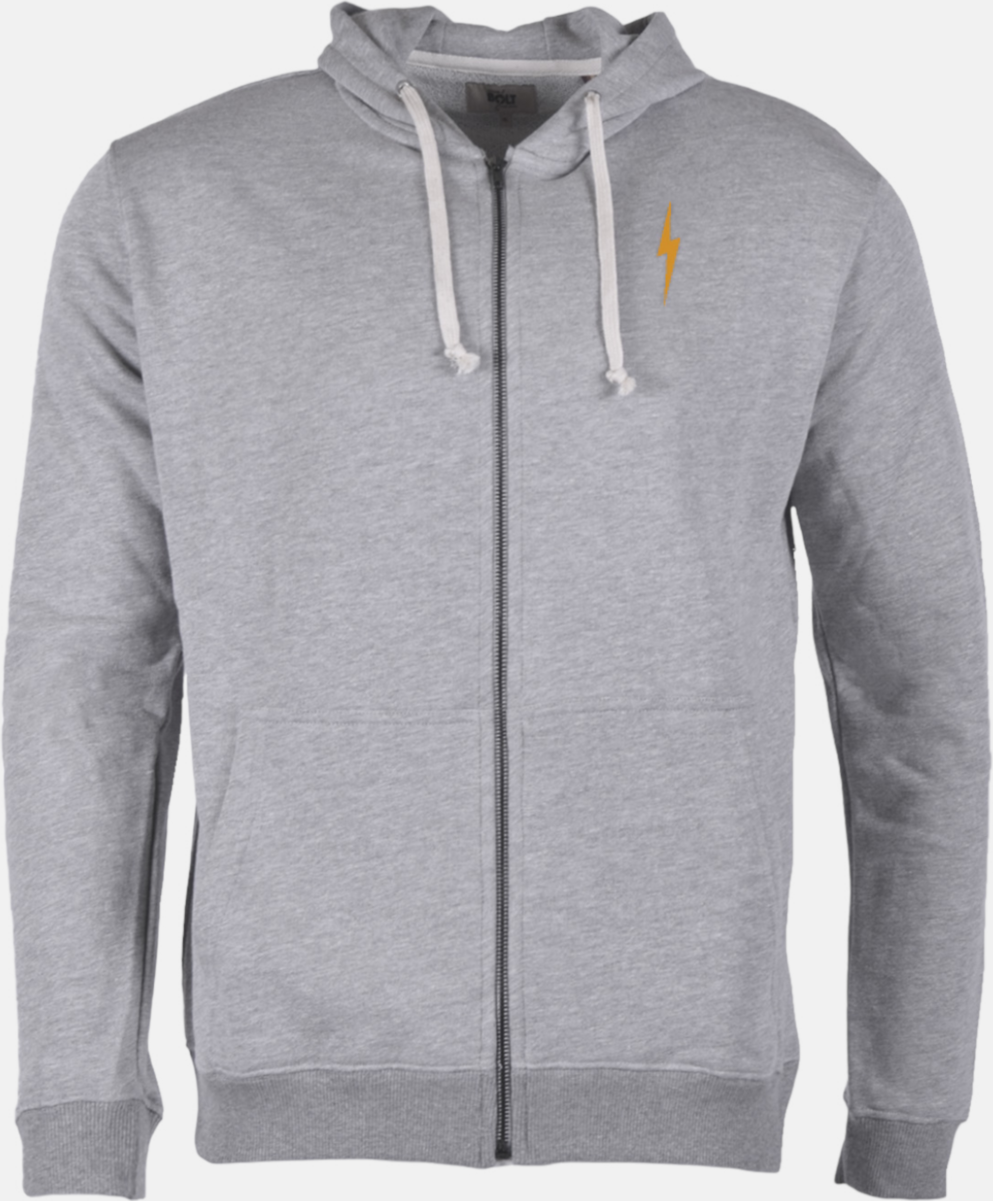 LIGHTNING BOLT, Essential Fleece Heather Zip Hoodie