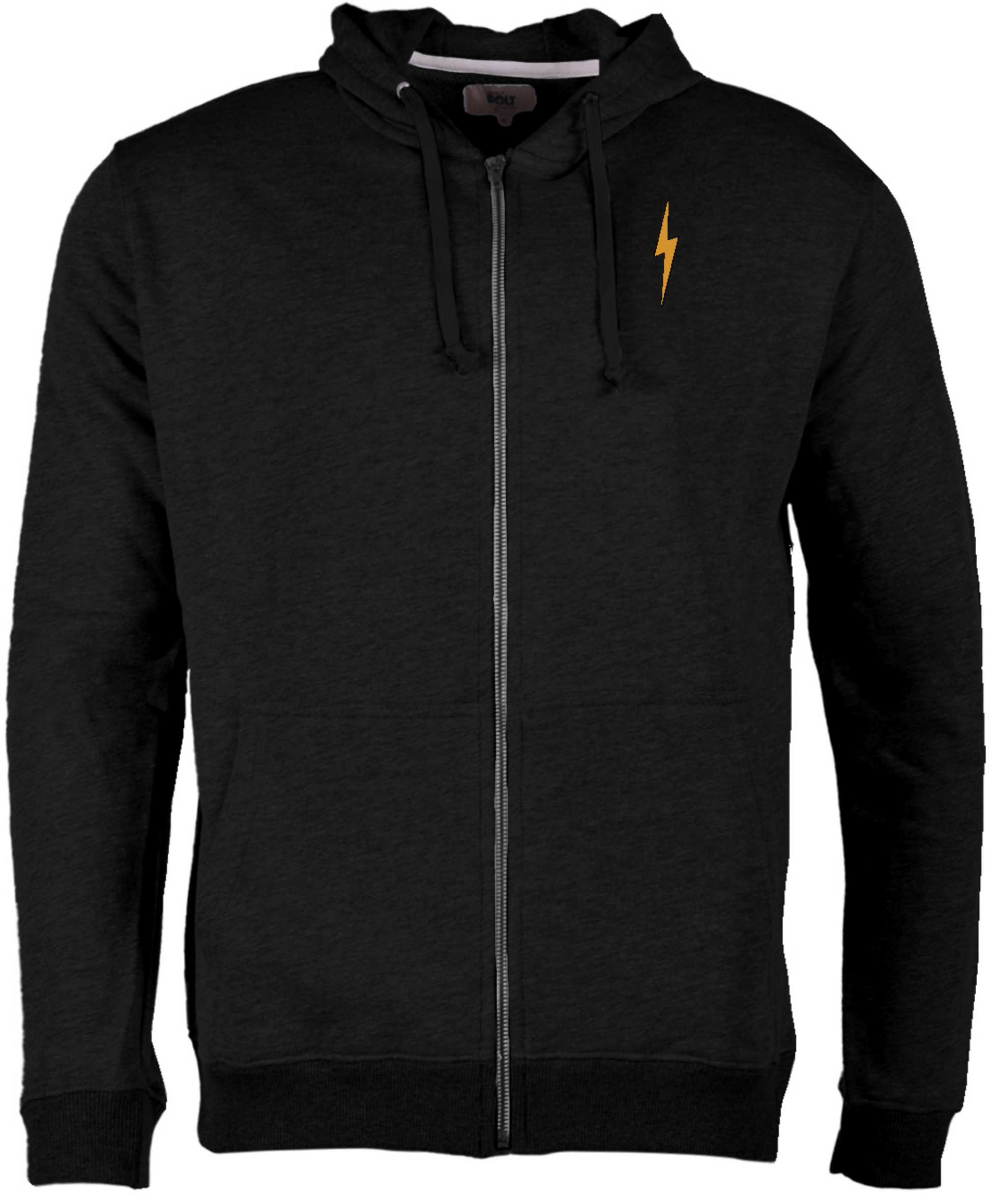 LIGHTNING BOLT, Essential Fleece Heather Zip Hoodie