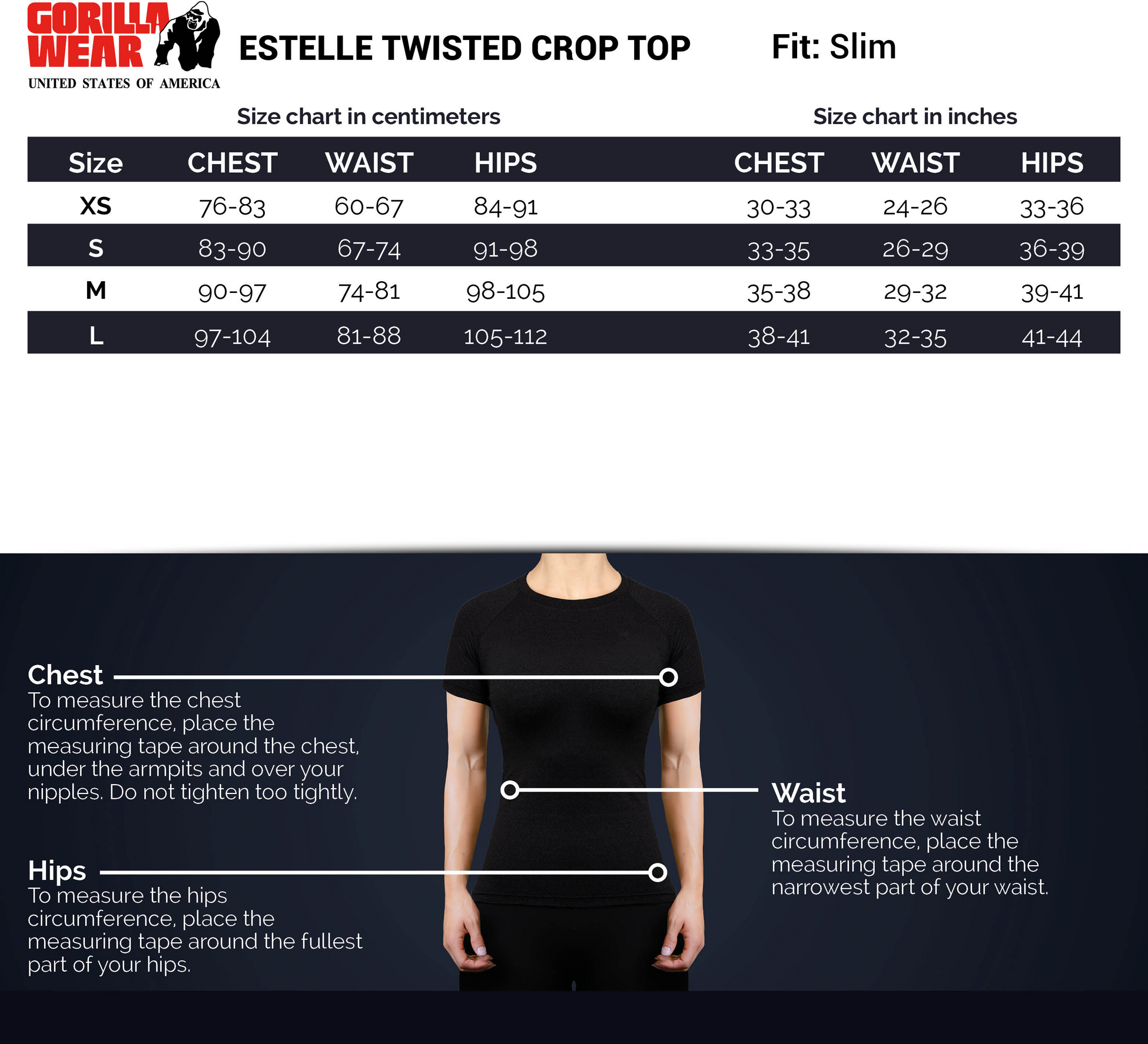 GORILLA WEAR, Estelle Twisted Crop Top
