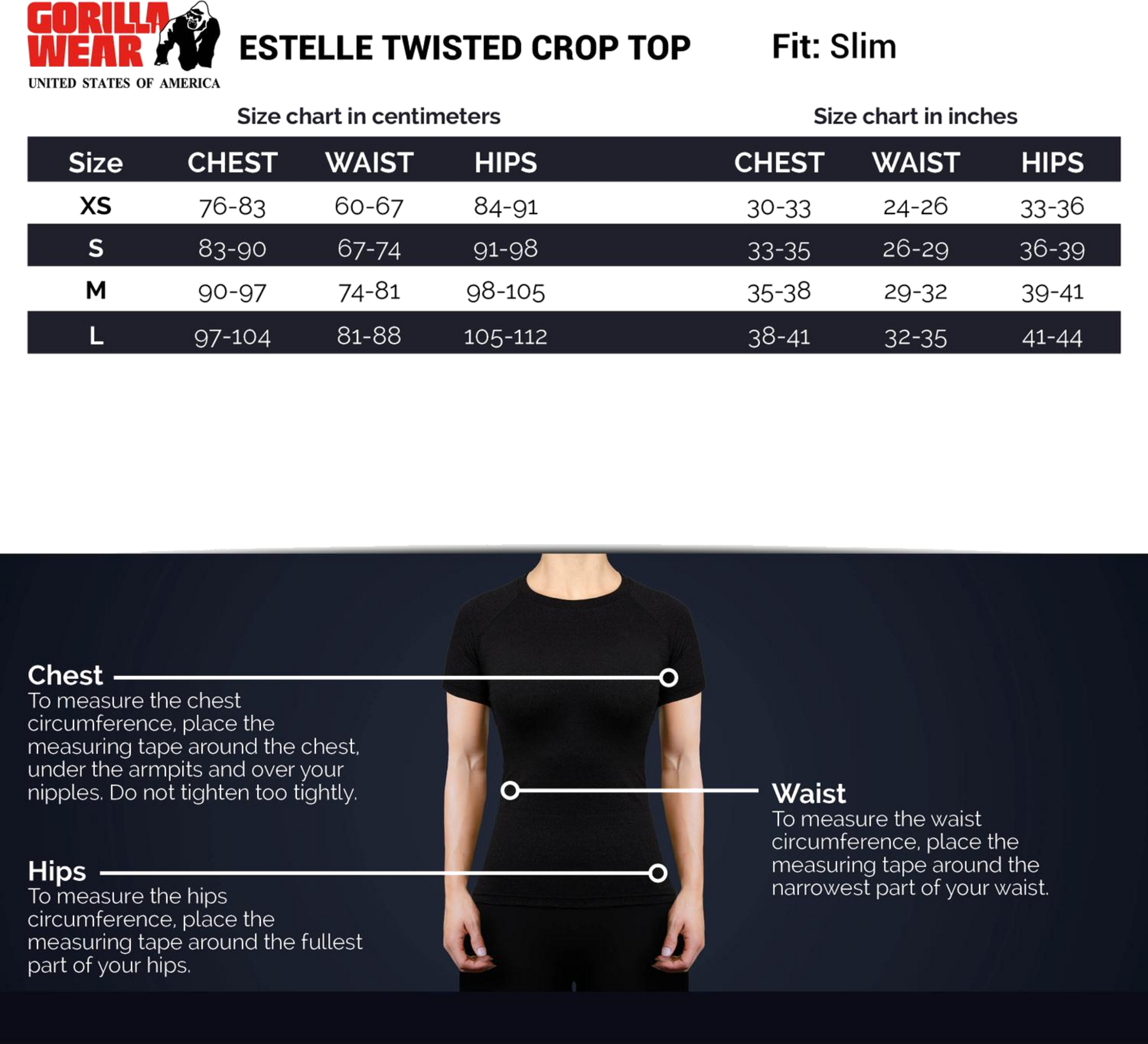 GORILLA WEAR, Estelle Twisted Crop Top