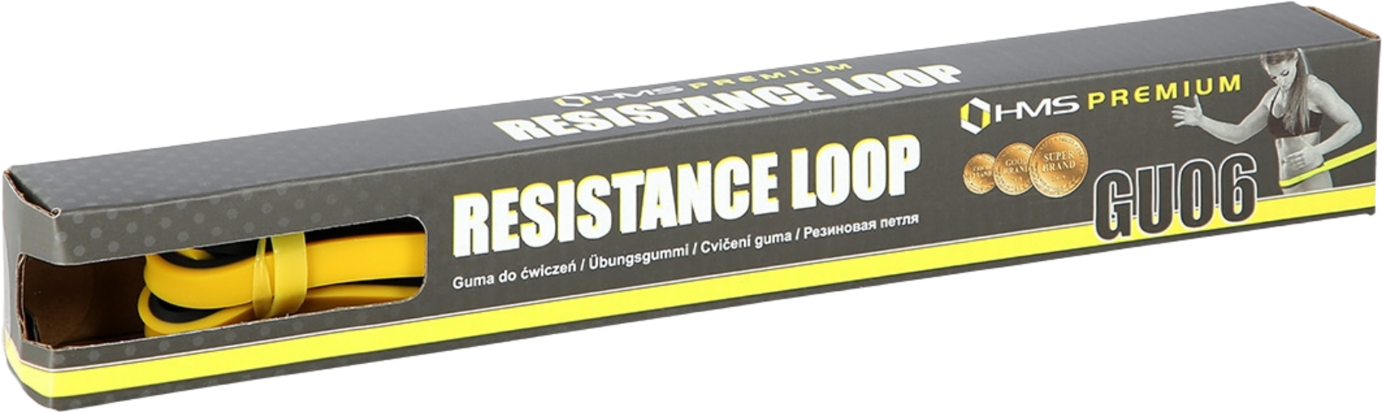 NORTHIX, Exercise Band, Yellow-black, Premium Resistance