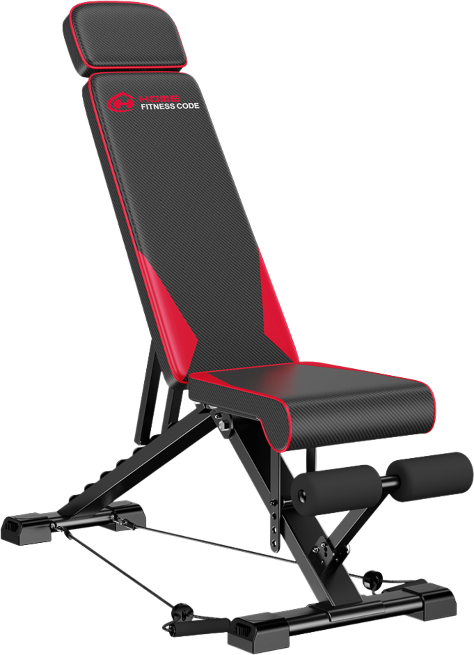 HOMEFITNESSCODE, Fällbar Träningsbänk 300kg – 8 Justerbara Lägen För Hemmaträning