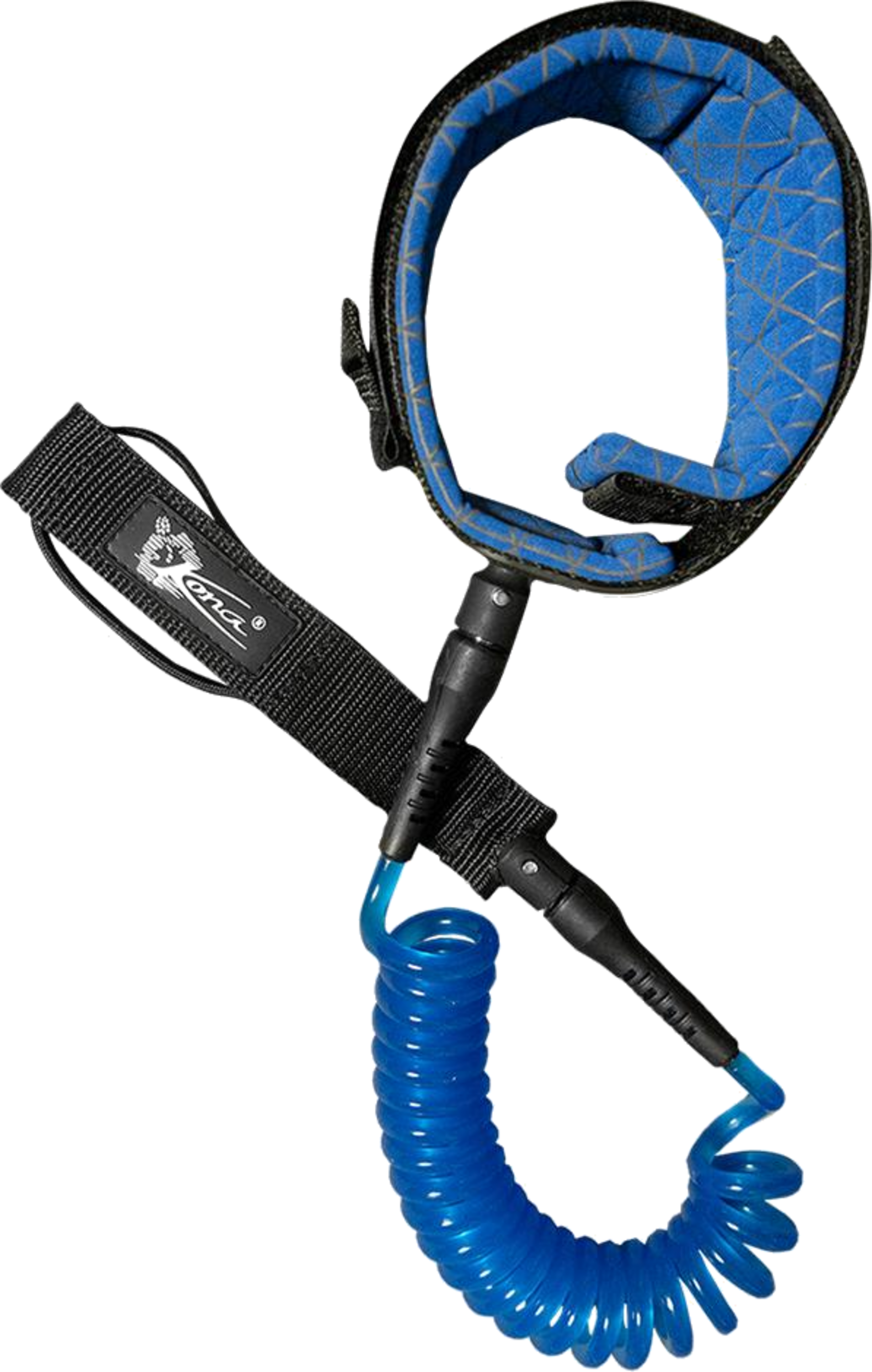 KONA, F&aring;ngrem I Spiral Utf&ouml;rande F&ouml;r Inf&auml;stning Till Vristen, L&auml;ngd 6 Fot, F&auml;rg Bl&aring;