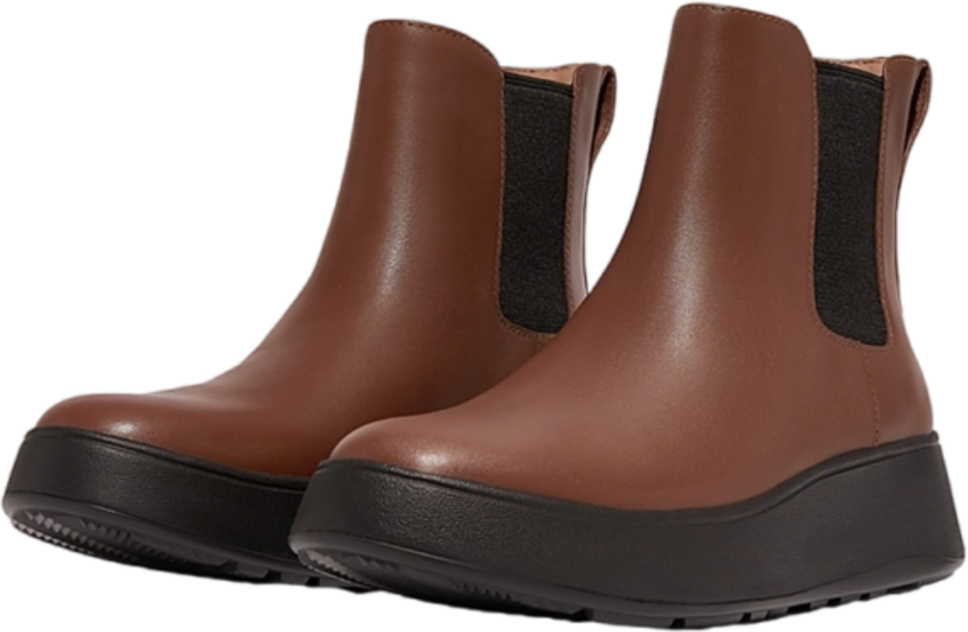 FITFLOP, F-mode Leather Flatform Chelsea Boots