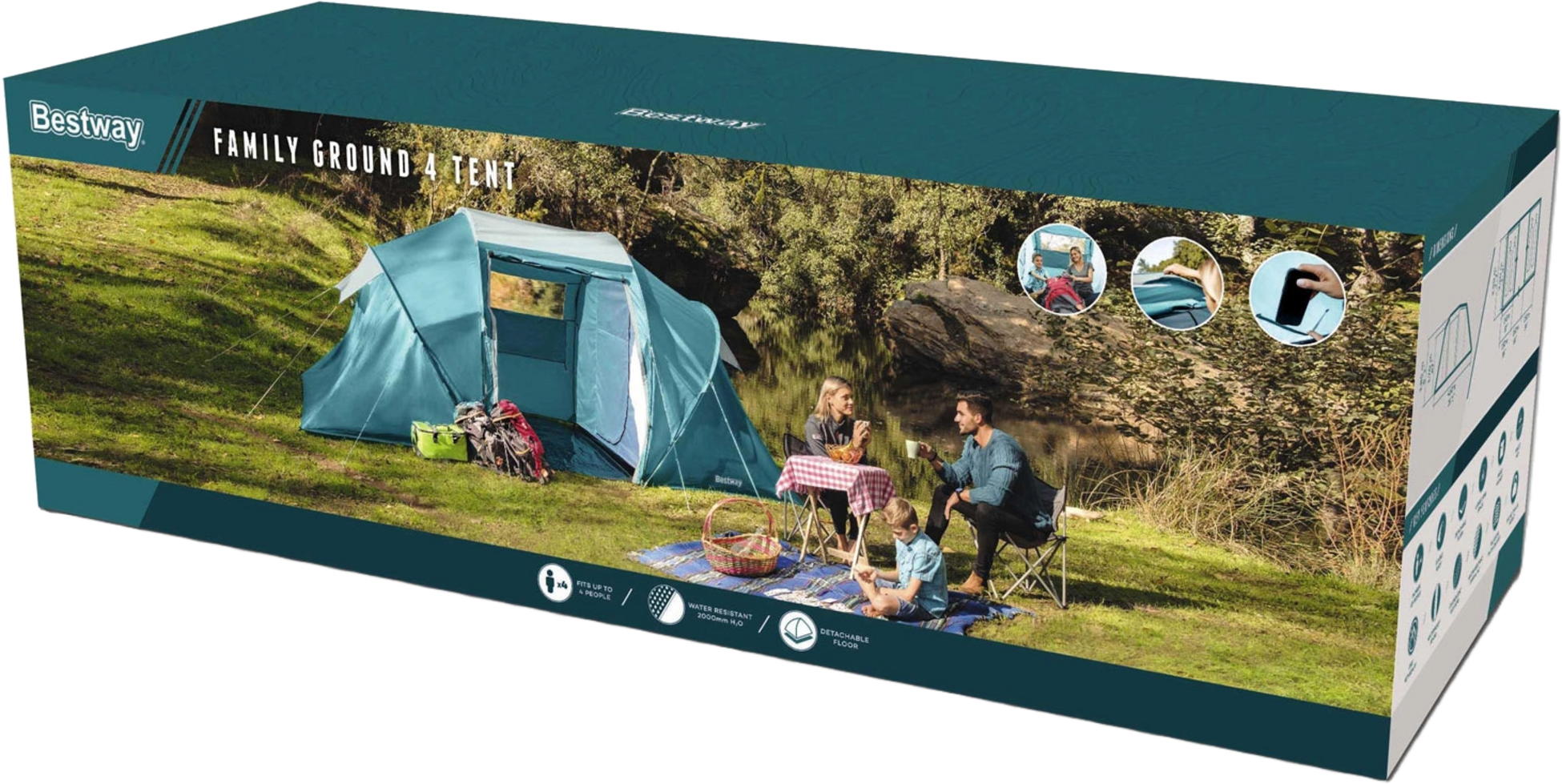 BESTWAY, Familjet&auml;lt 4man 4.60m X 2.30m X 1.85m