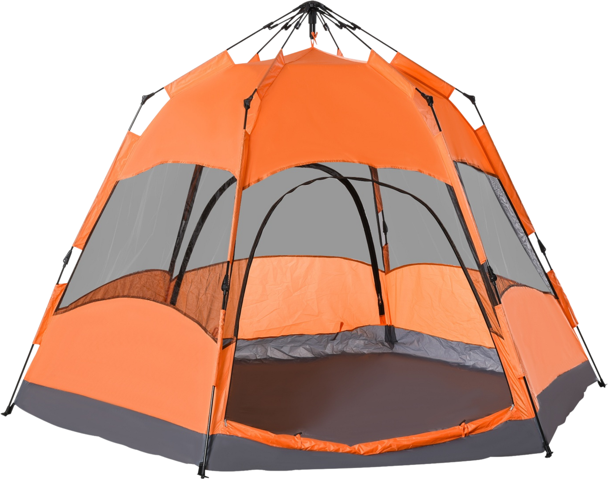 NORTHIX, Family Tent Quick-up Tent Double Wall Tent For 4-6 People 4 Seasons Waterproof With Mosquito Net 2 D