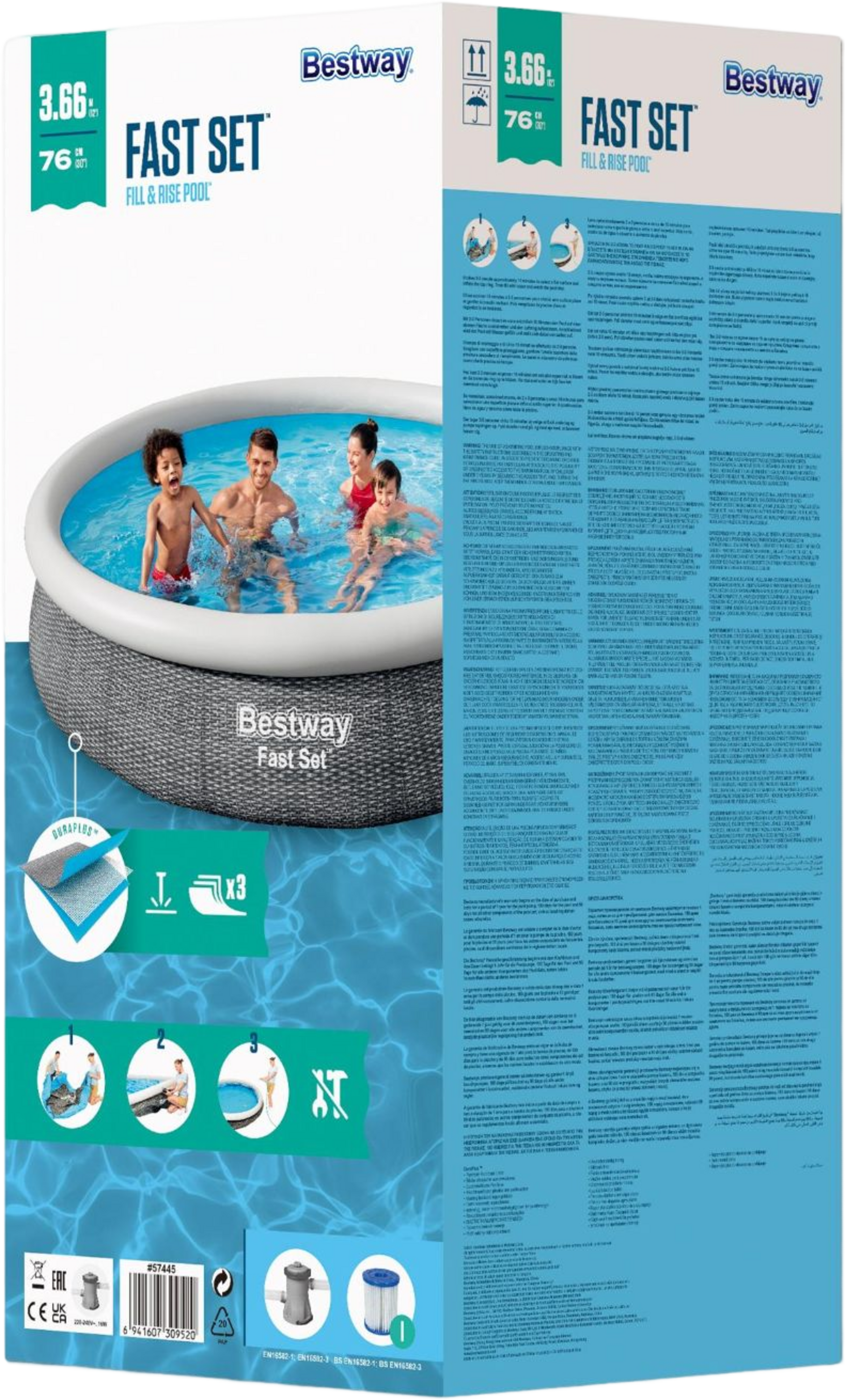 BESTWAY, Fast Set Pool 3,66 X 76cm