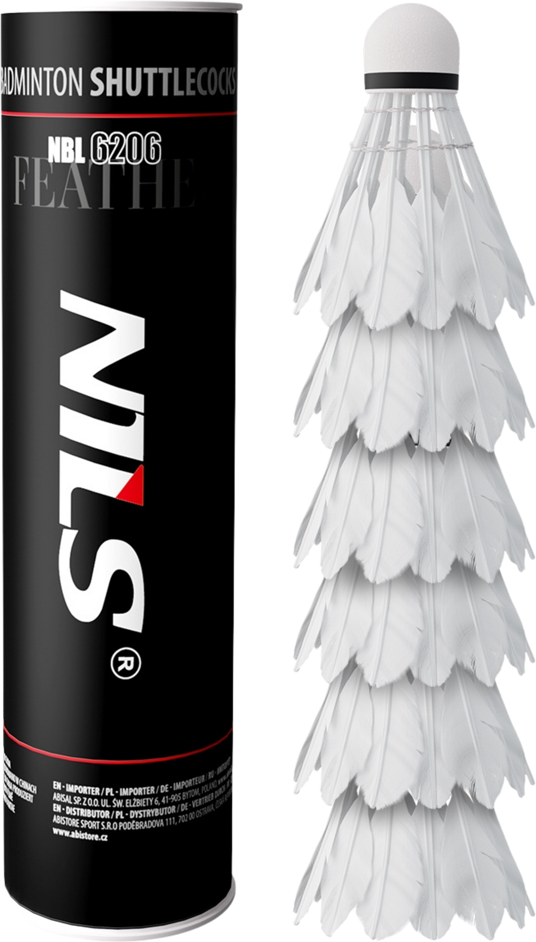 NORTHIX, Feather Shuttlecocks, 6 Pack