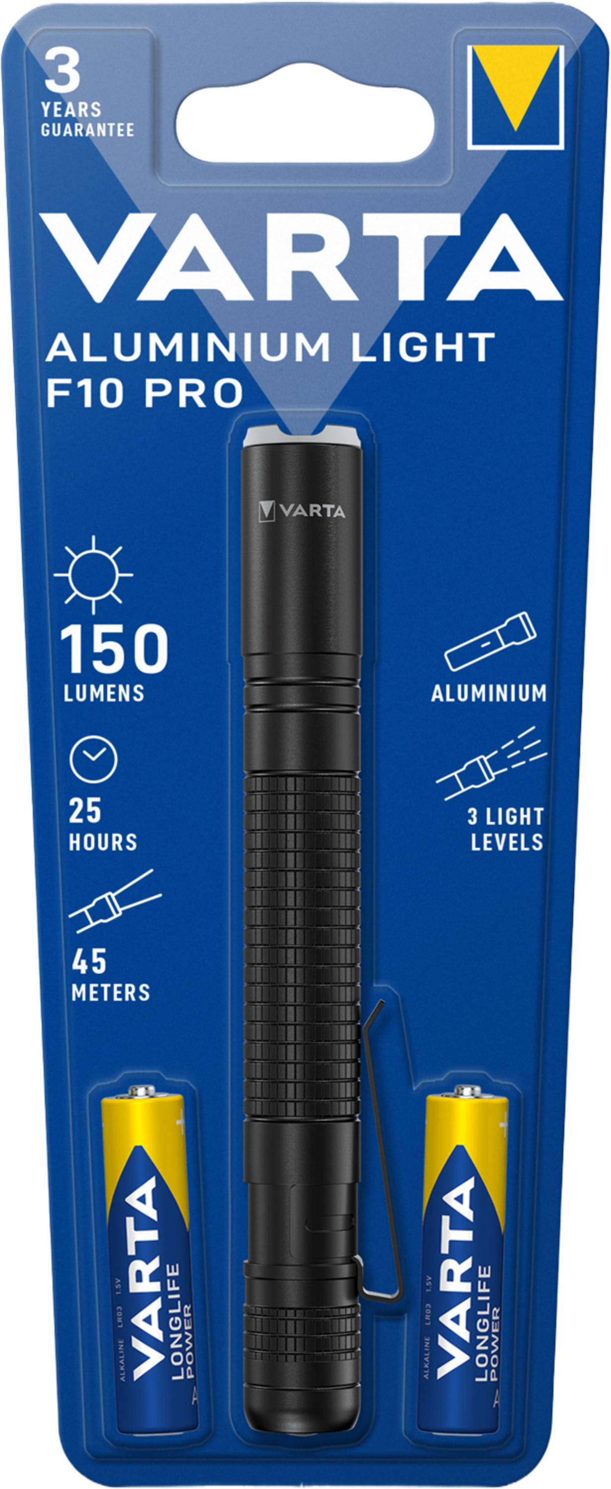 VARTA, Ficklampa F10 Pro Aluminium 150 Lm