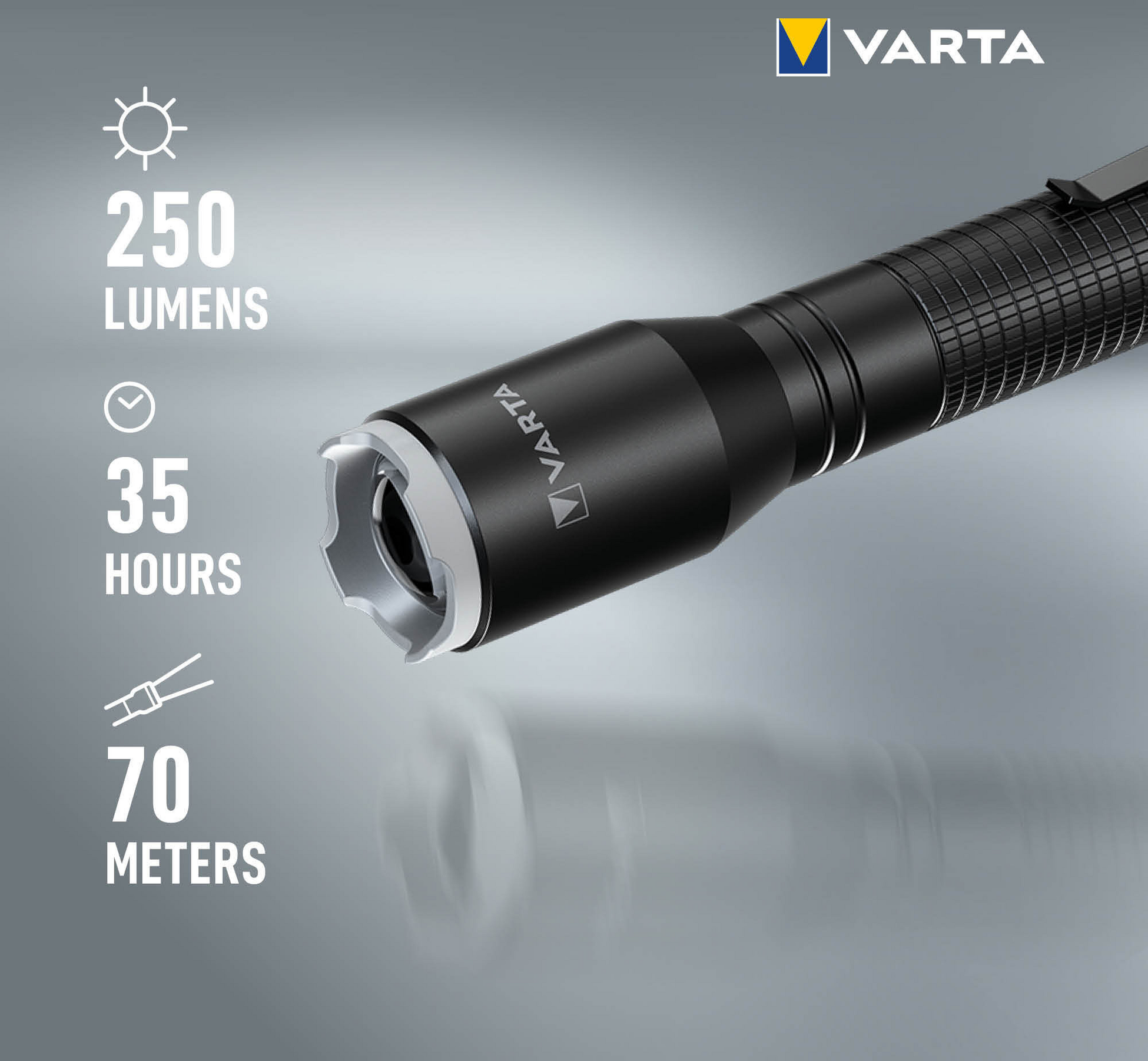 VARTA, Ficklampa F20 Pro Aluminium 250 Lm