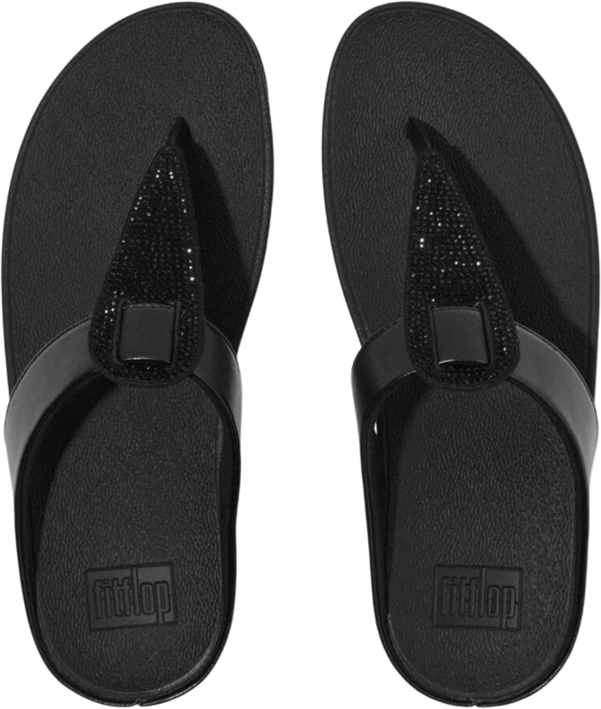 FITFLOP, Fino Crystal Detail Metallic Toe-post Sandals