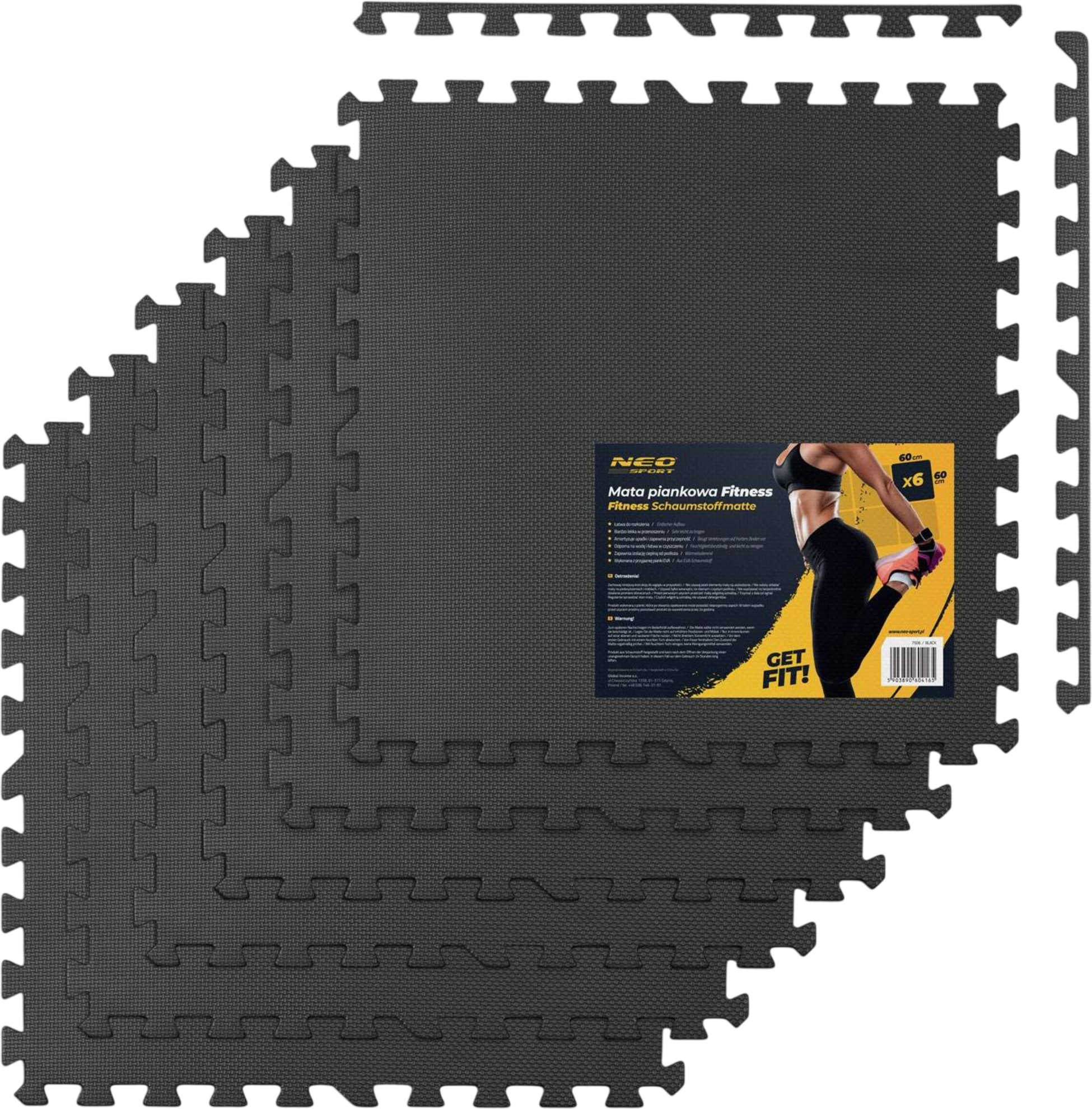 B2X, Fitness Puzzle Mat 180x120 Cm Eva Foam, Non-slip, Bpa-free