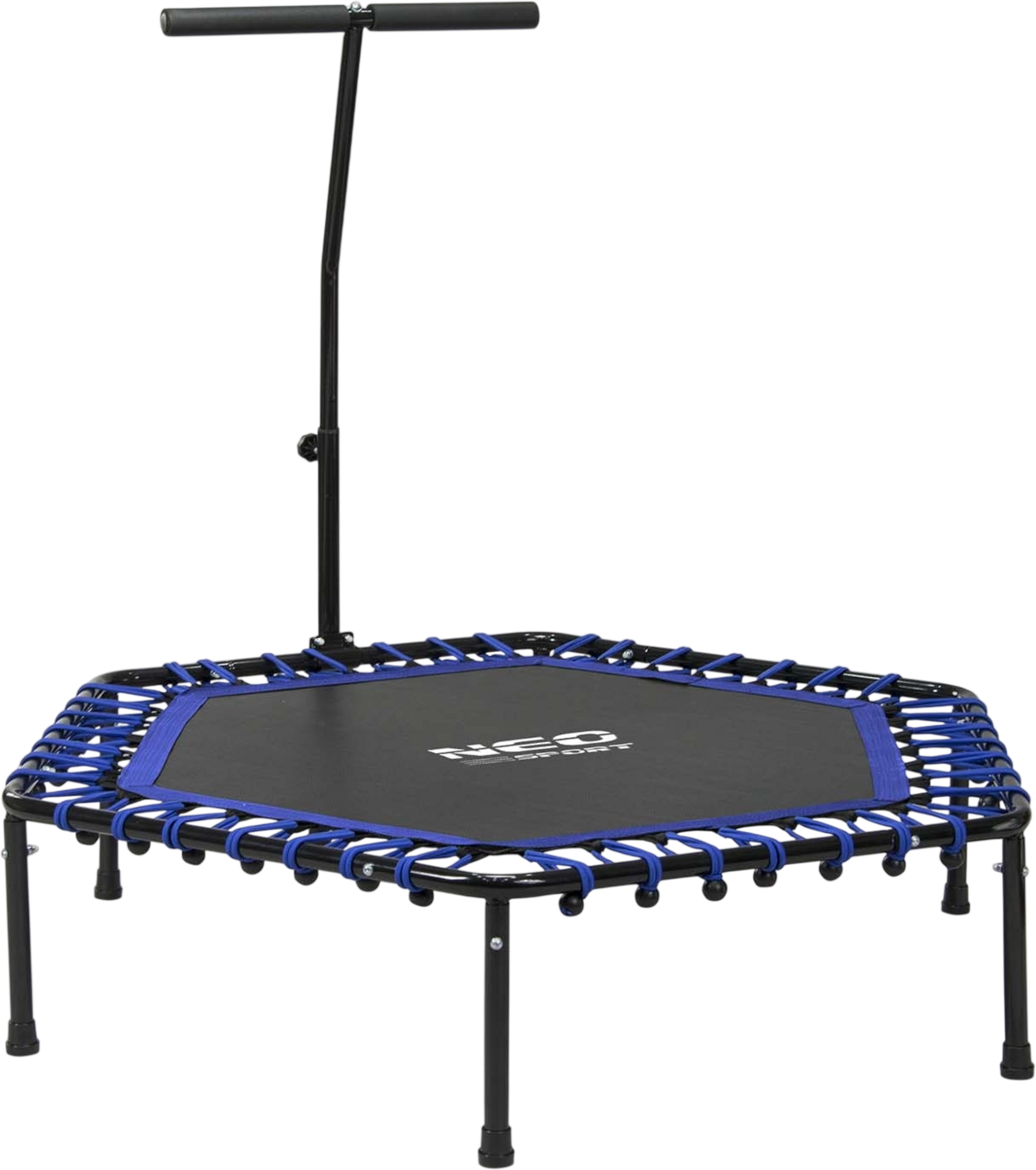 B2X, Fitness Trampoline With Handle 127 Cm Neo-sport - Hexagonal Blue
