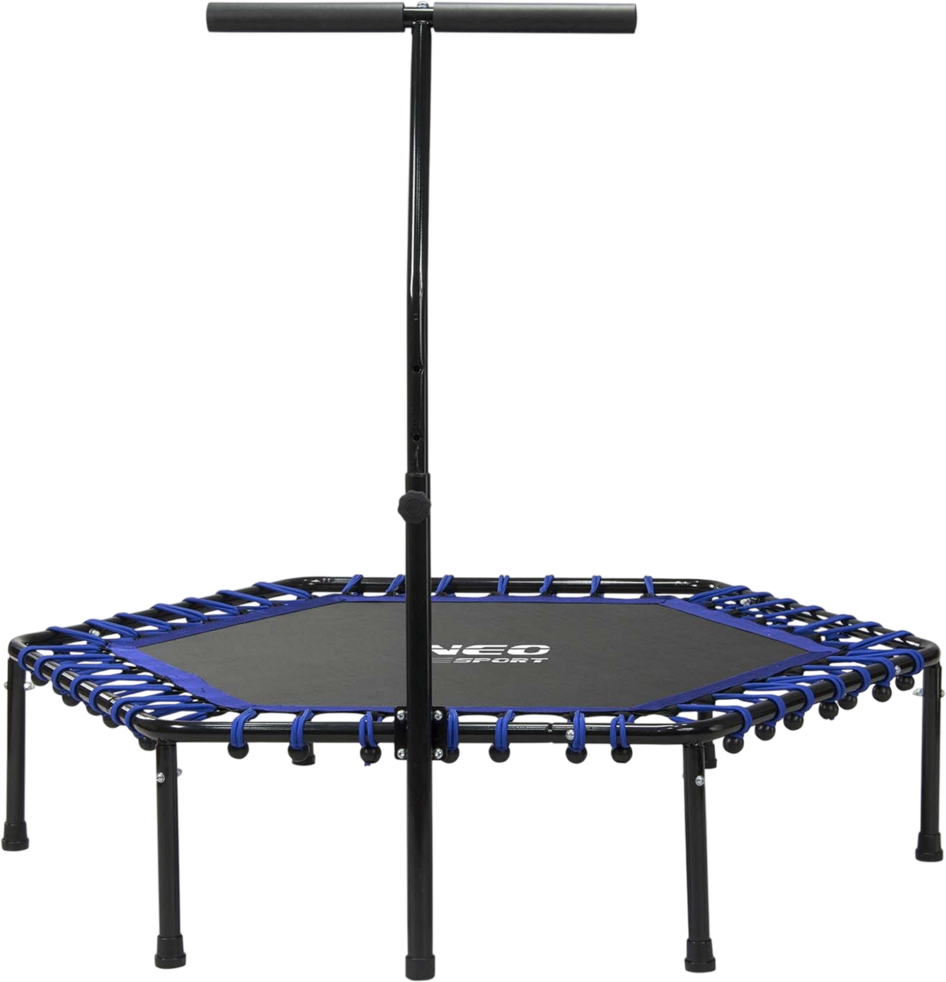B2X, Fitness Trampoline With Handle 127 Cm Neo-sport - Hexagonal Blue
