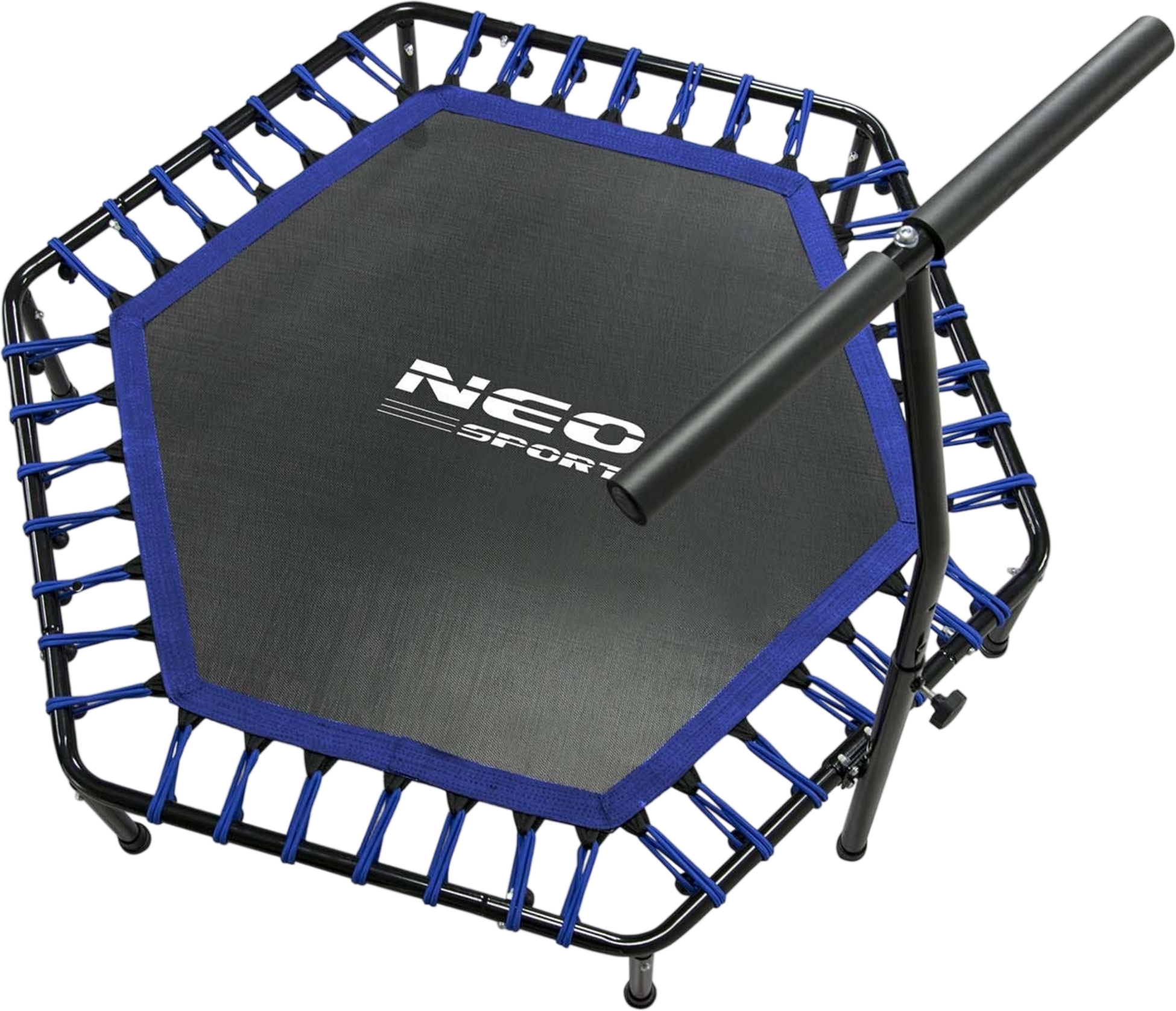 B2X, Fitness Trampoline With Handle 127 Cm Neo-sport - Hexagonal Blue