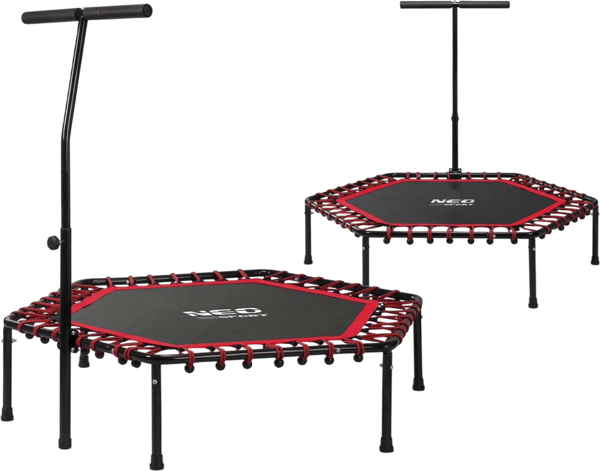 B2X, Fitness Trampoline With Handle 127 Cm Neo-sport - Hexagonal Red