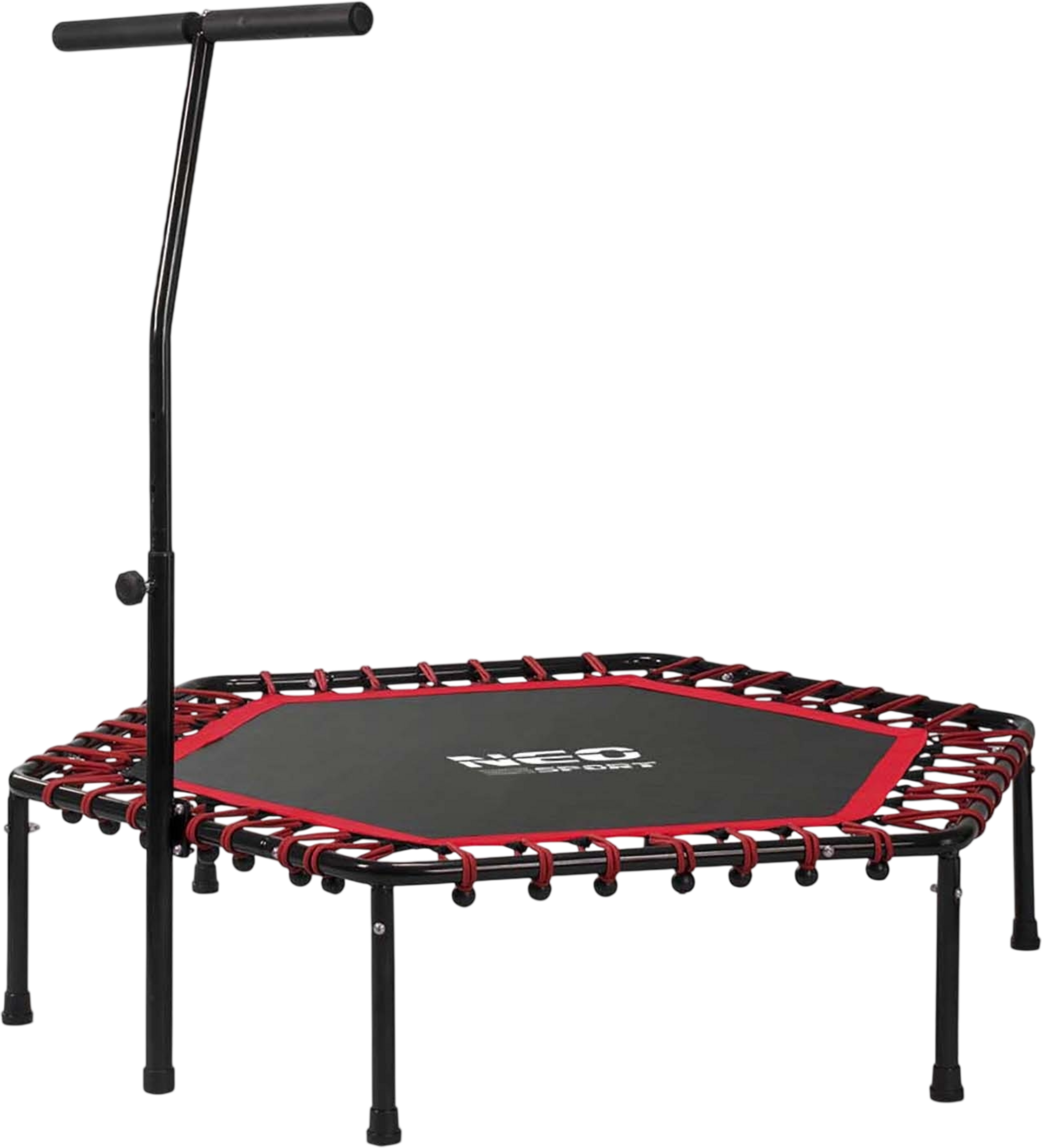 B2X, Fitness Trampoline With Handle 127 Cm Neo-sport - Hexagonal Red