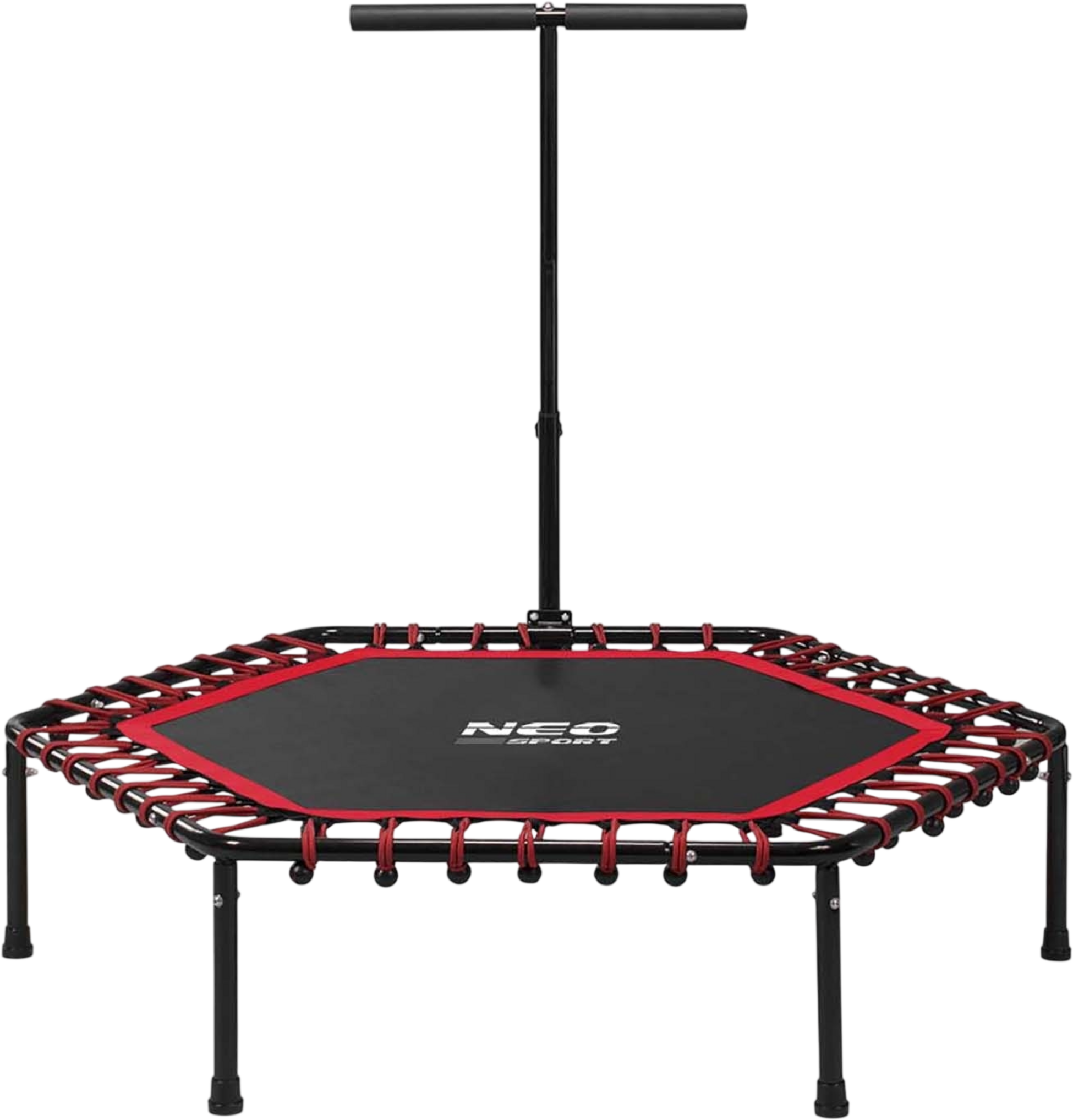 B2X, Fitness Trampoline With Handle 127 Cm Neo-sport - Hexagonal Red