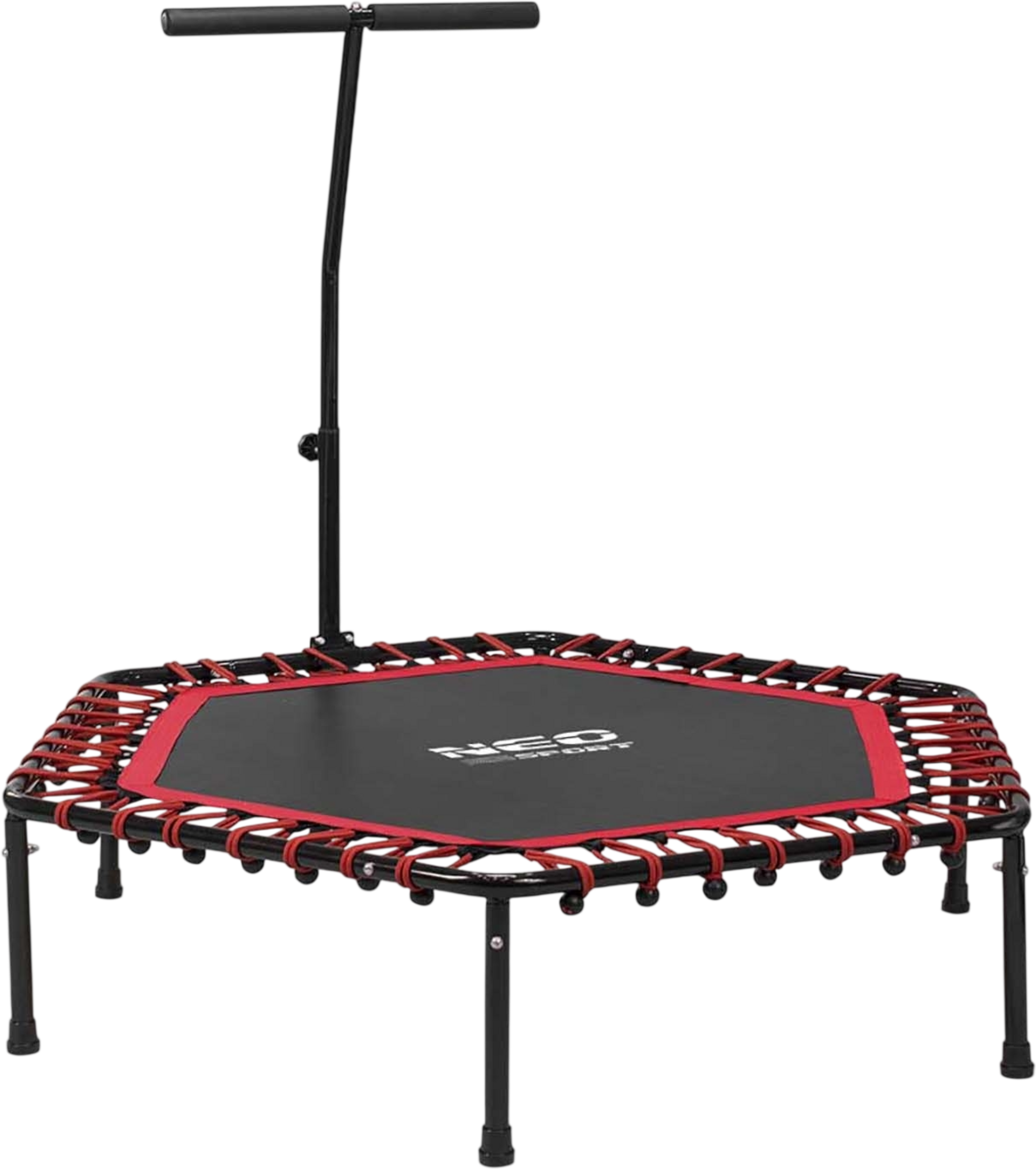 B2X, Fitness Trampoline With Handle 127 Cm Neo-sport - Hexagonal Red