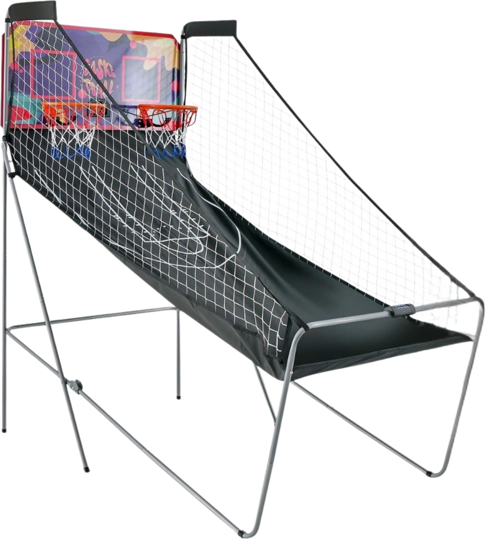 NORTHIX, Foldable 2-hoop Basketball Arcade Game With 8 Modes
