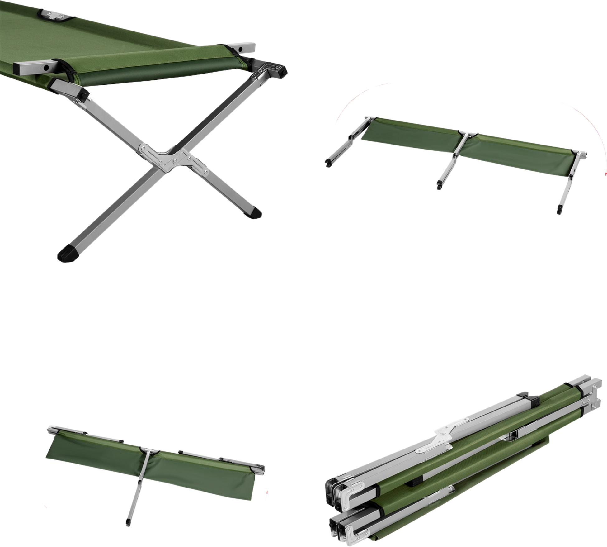 NORTHIX, Foldable Camp Bed, Green, 200 Cm
