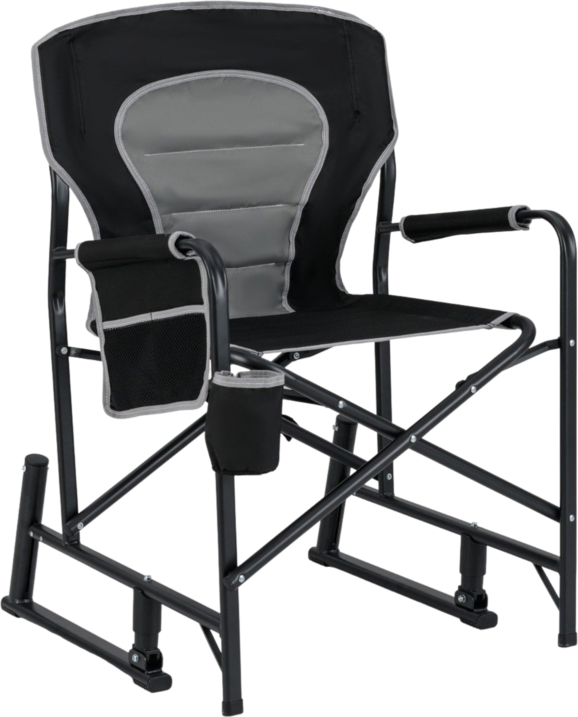 NORTHIX, Foldable Camping Chair With Rocking Function  Cup Holder  Side Pocket Fishing Chair