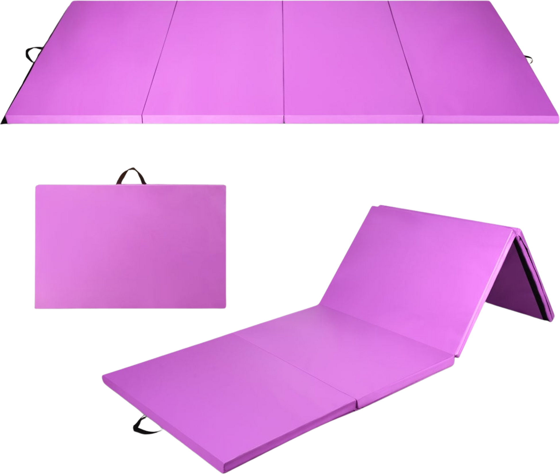NORTHIX, Foldable Gymnastics Mat, 240x116x5 Cm, Purple