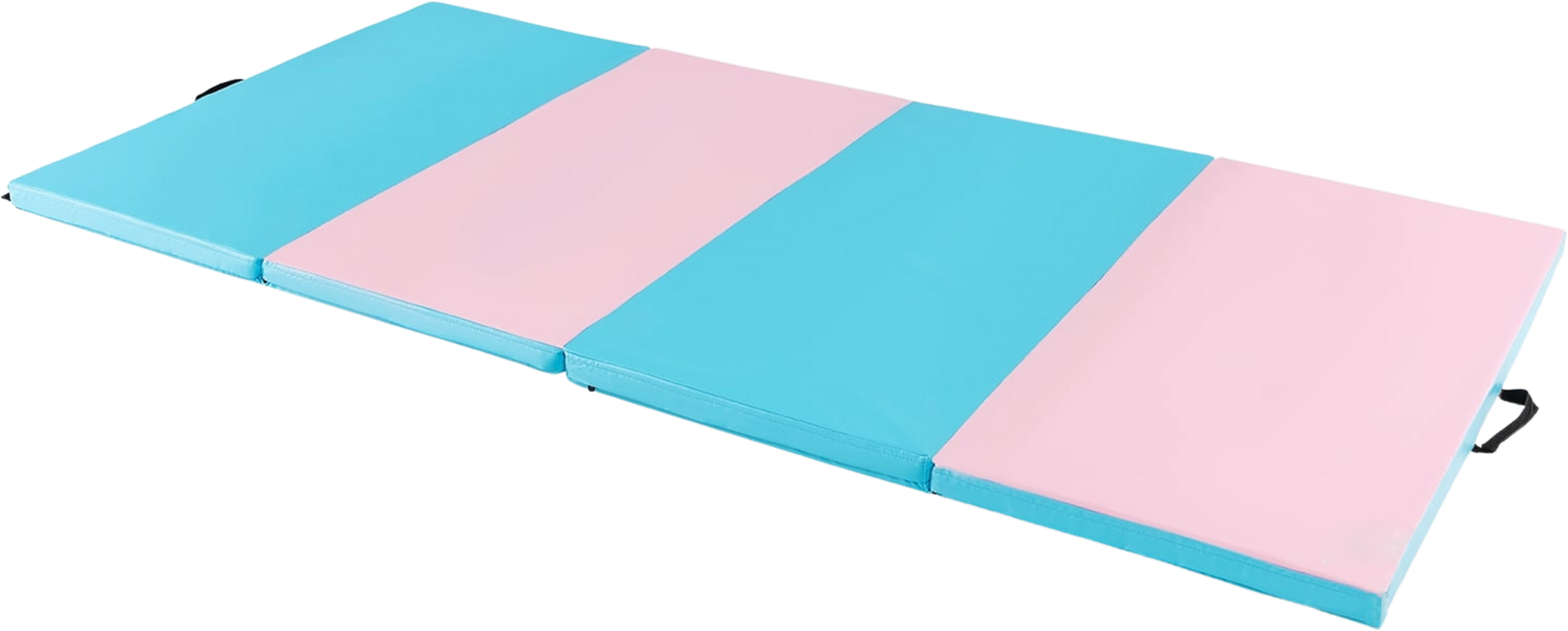NORTHIX, Foldable Gymnastics Mat With Handles, 240x120x5 Cm, Blue/pink