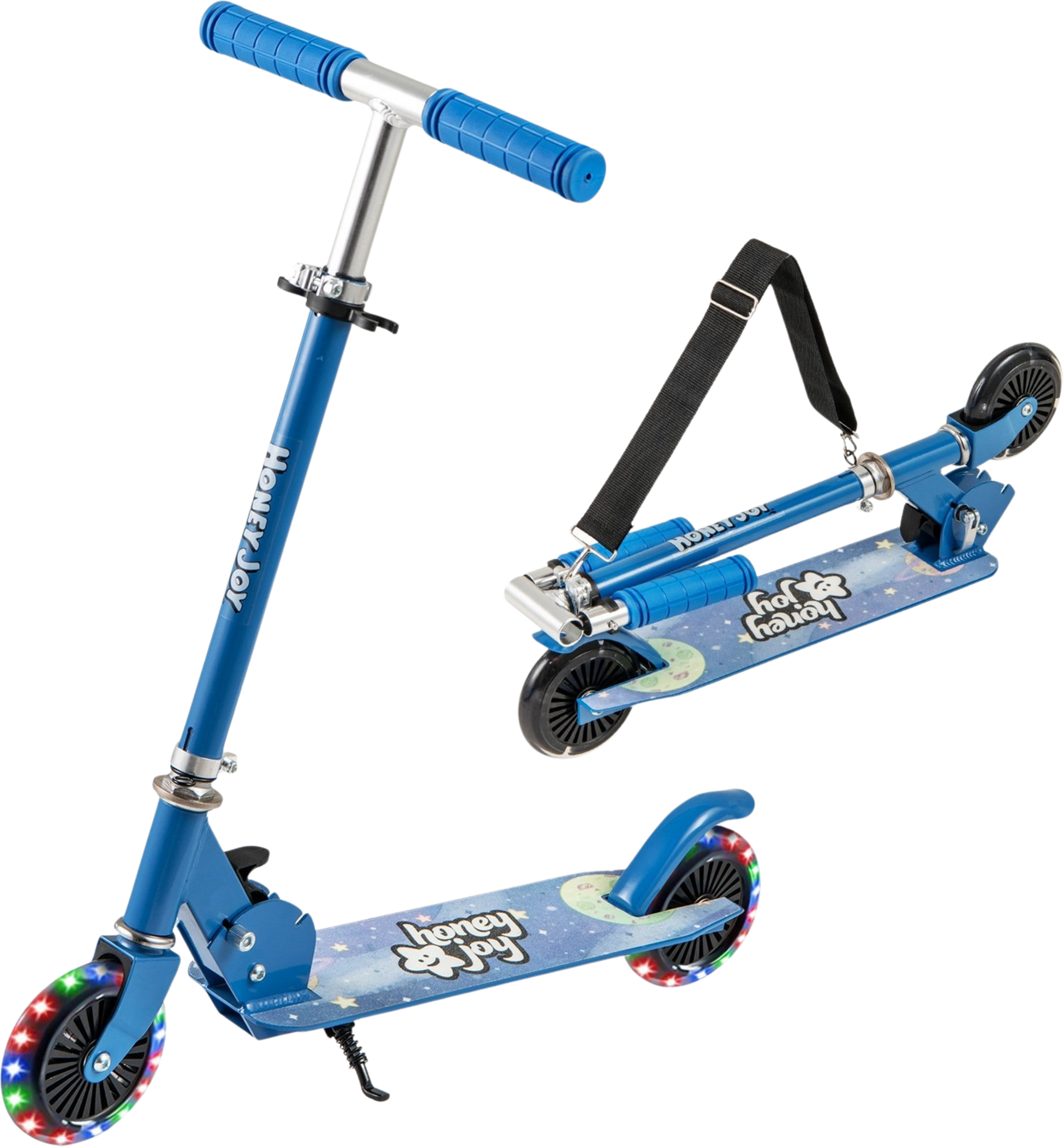 NORTHIX, Foldable Kids Scooter With Led Wheels And Adjustable Handlebar