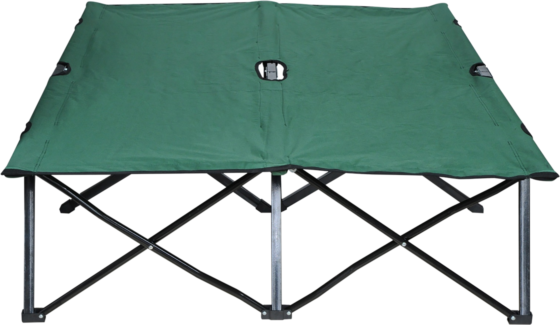 NORTHIX, Folding Camping Bed For 2 People, Folding Camp Bed With Carrying Bag, Can Hold Up To 136 Kg, Steel O
