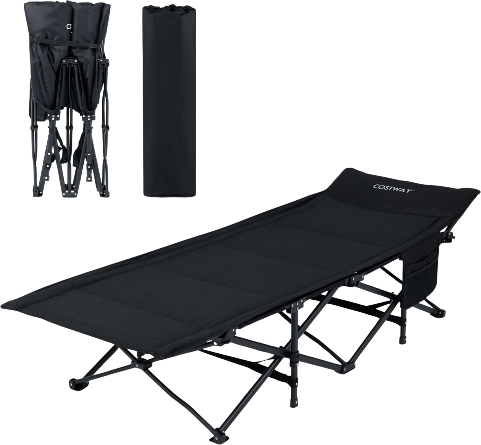 NORTHIX, Folding Camping Bed For Adults With 10-point Support System