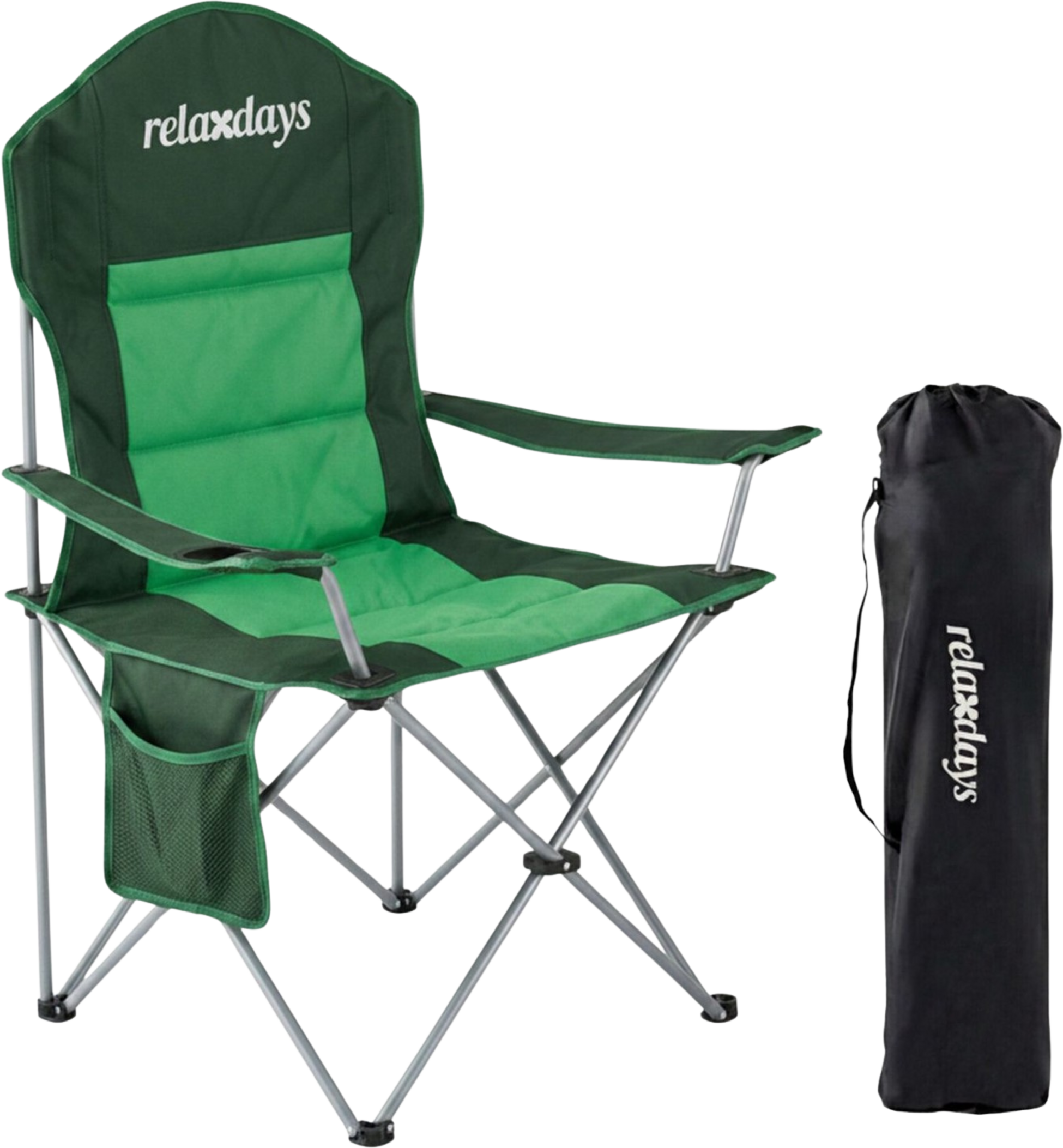 NORTHIX, Folding Camping Chair &ndash; High Back, Padded Seat, Carry Bag