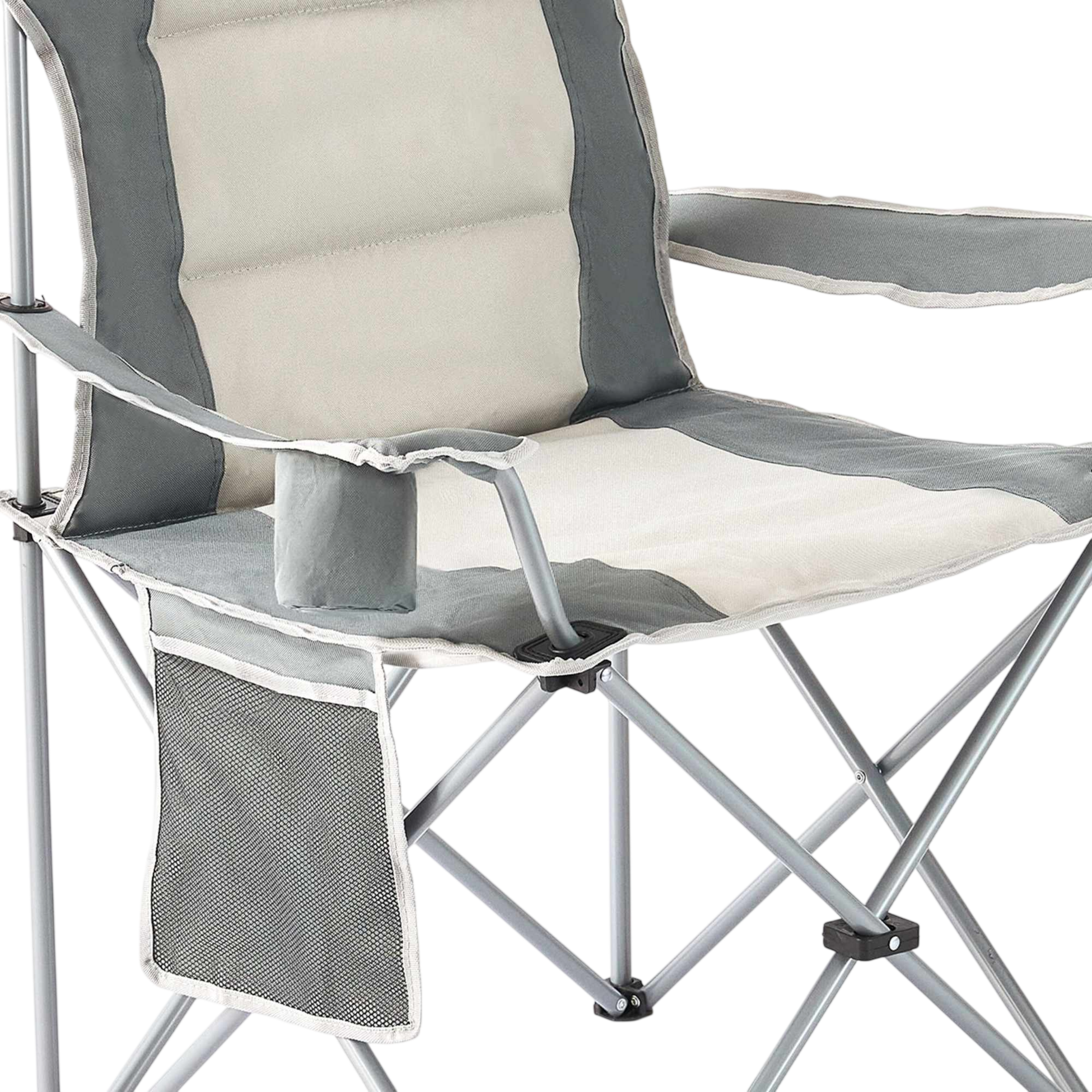 NORTHIX, Folding Camping Chair &ndash; High-back, Padded Seat, Cup Holder